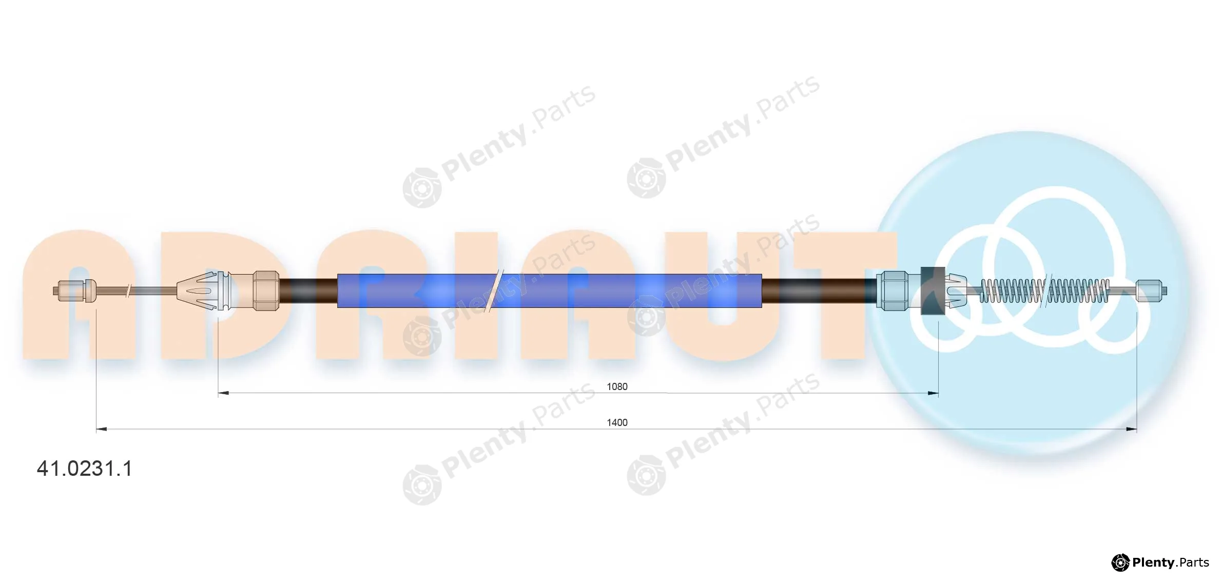 Adriauto 41.0231.1 — Cable Pull, parking brake