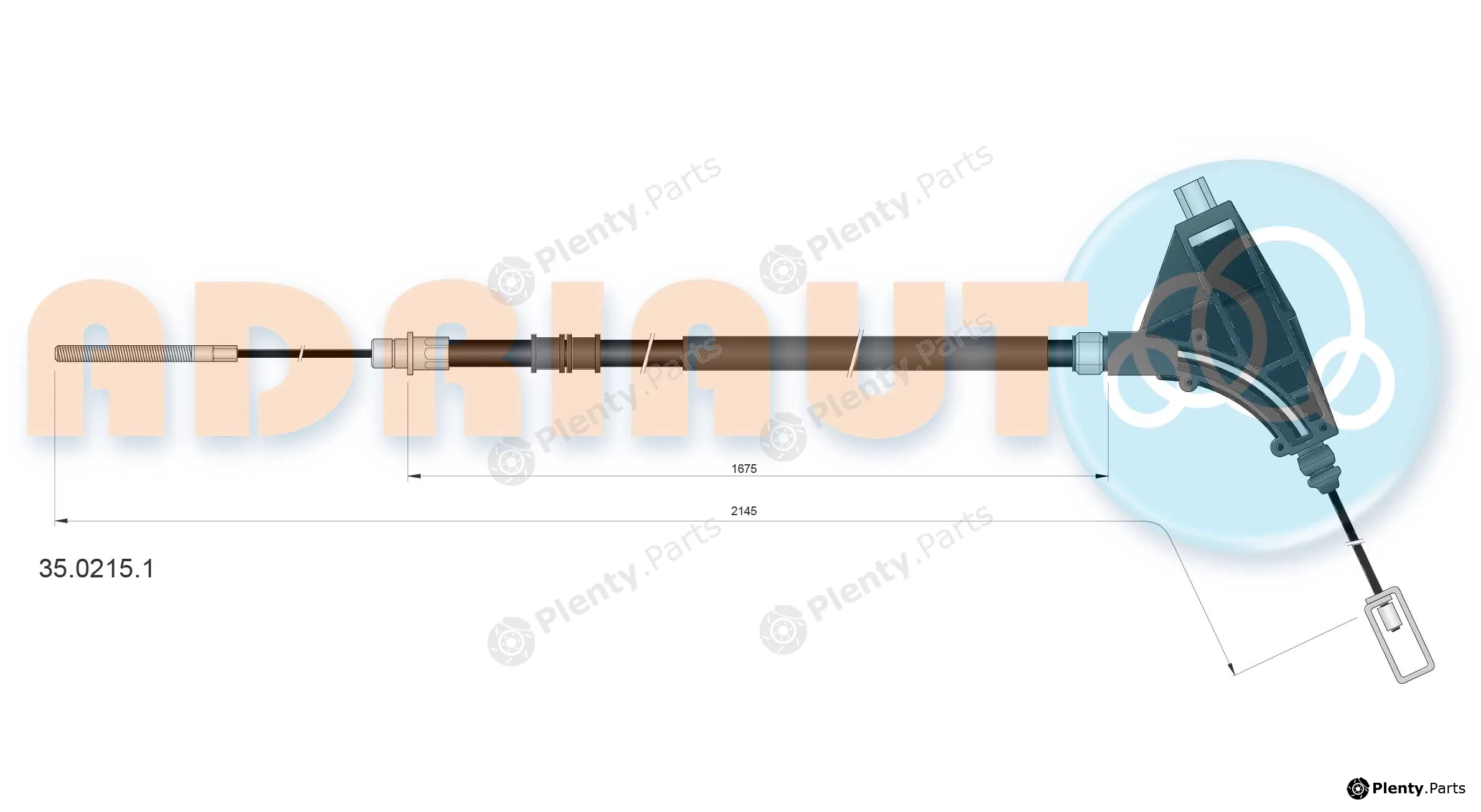 Adriauto 35.0215.1 — Cable Pull, parking brake