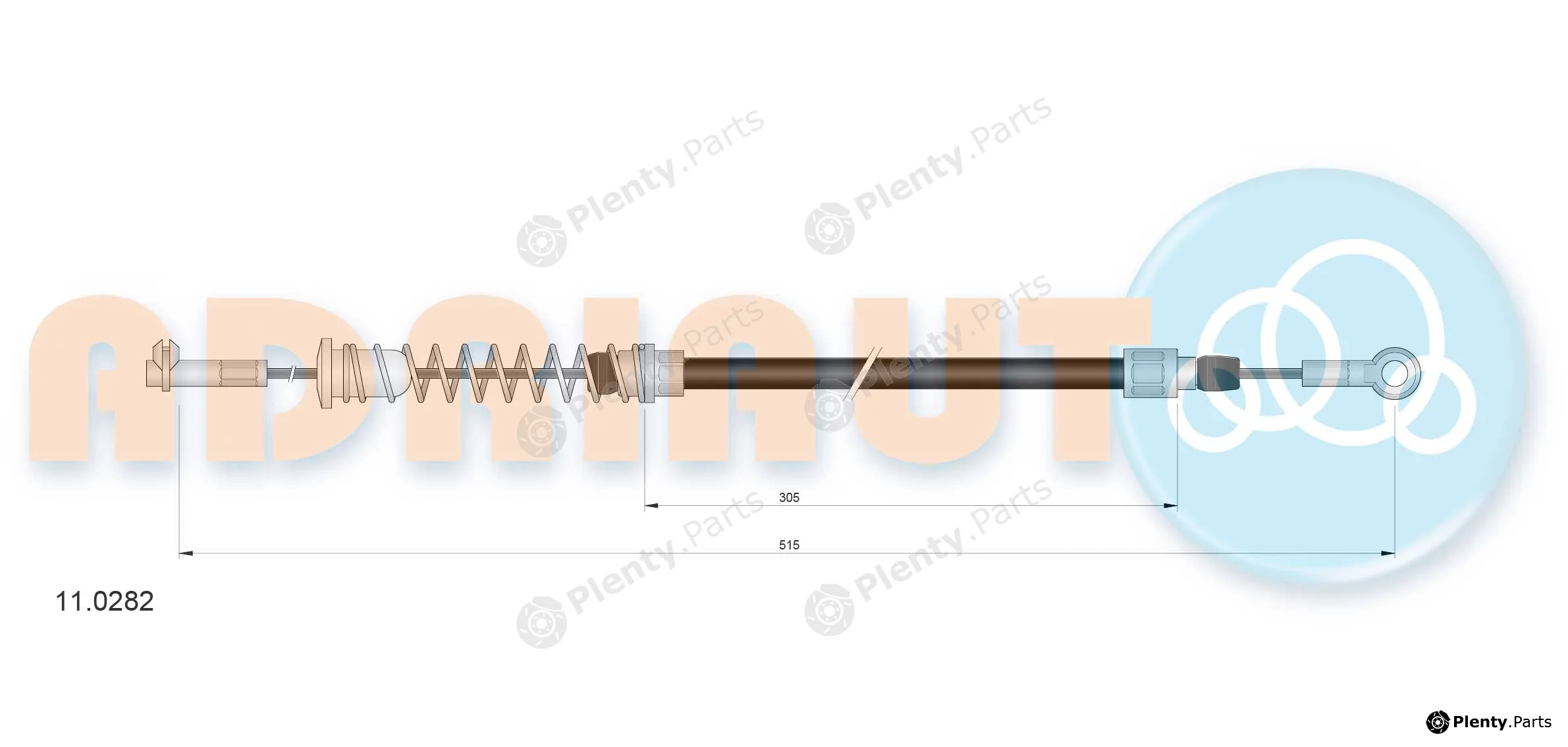 Adriauto 11.0282 — Cable Pull, parking brake