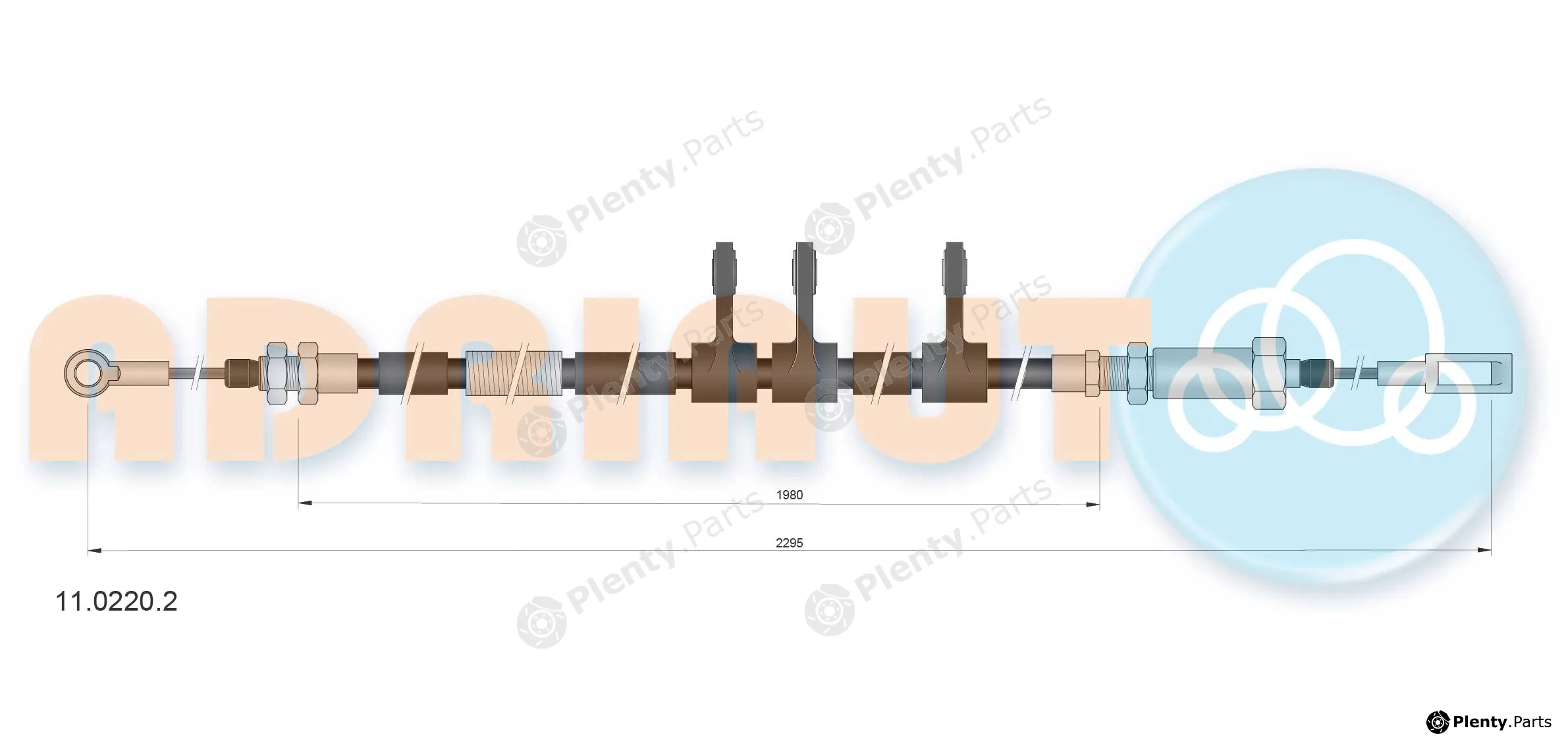 Adriauto 11.0220.2 — Cable Pull, parking brake