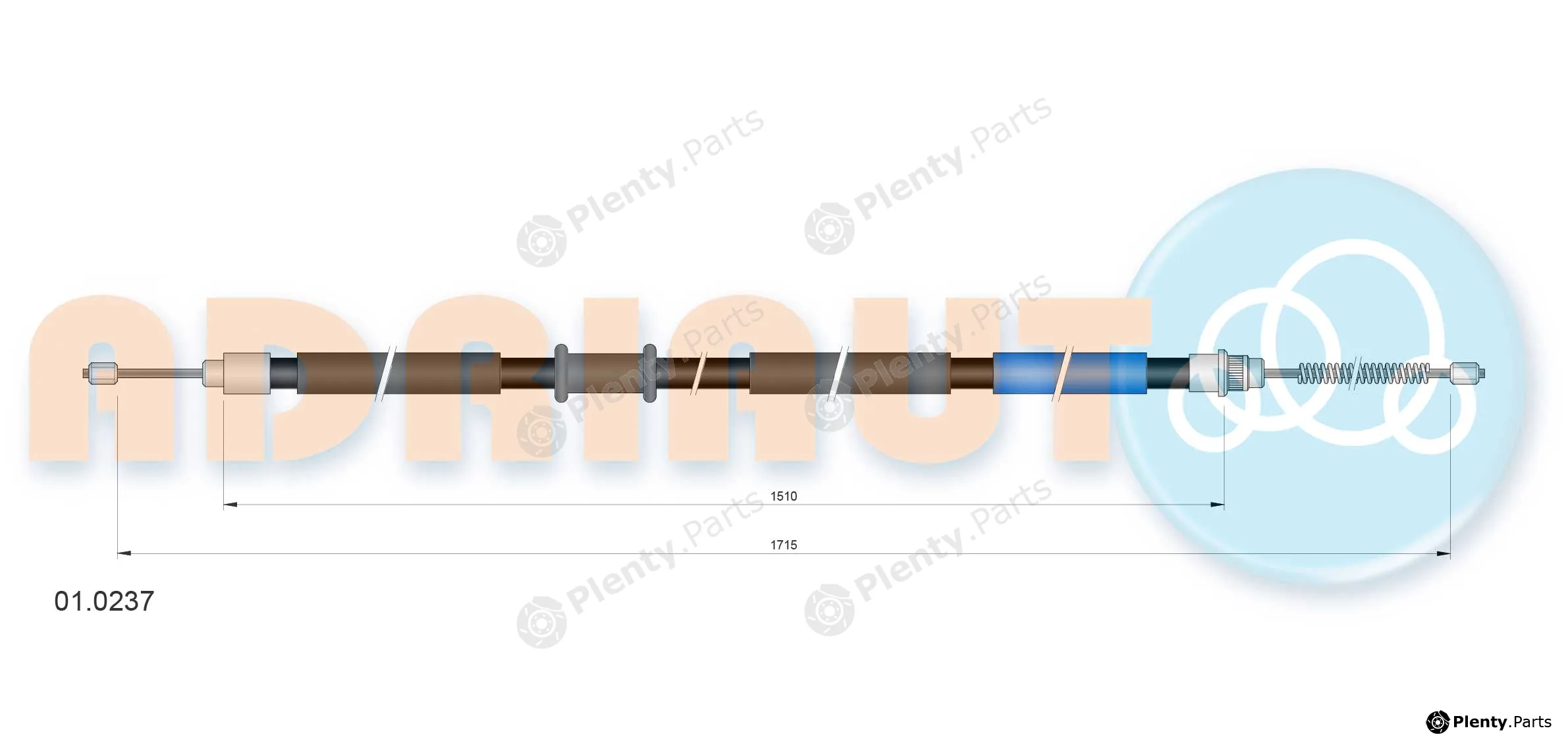Adriauto 01.0237 — Cable Pull, parking brake