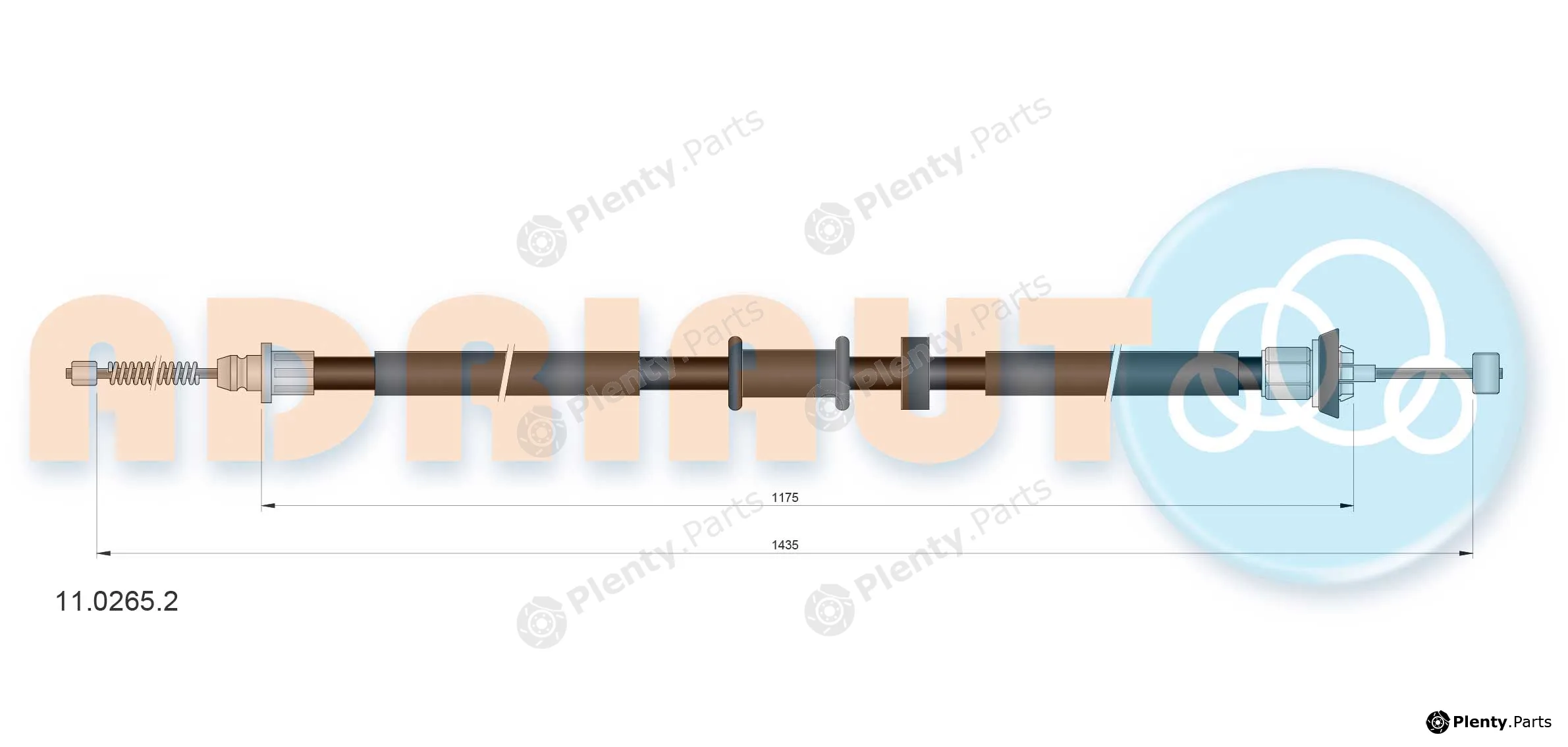 Adriauto 11.0265.2 — Cable Pull, parking brake