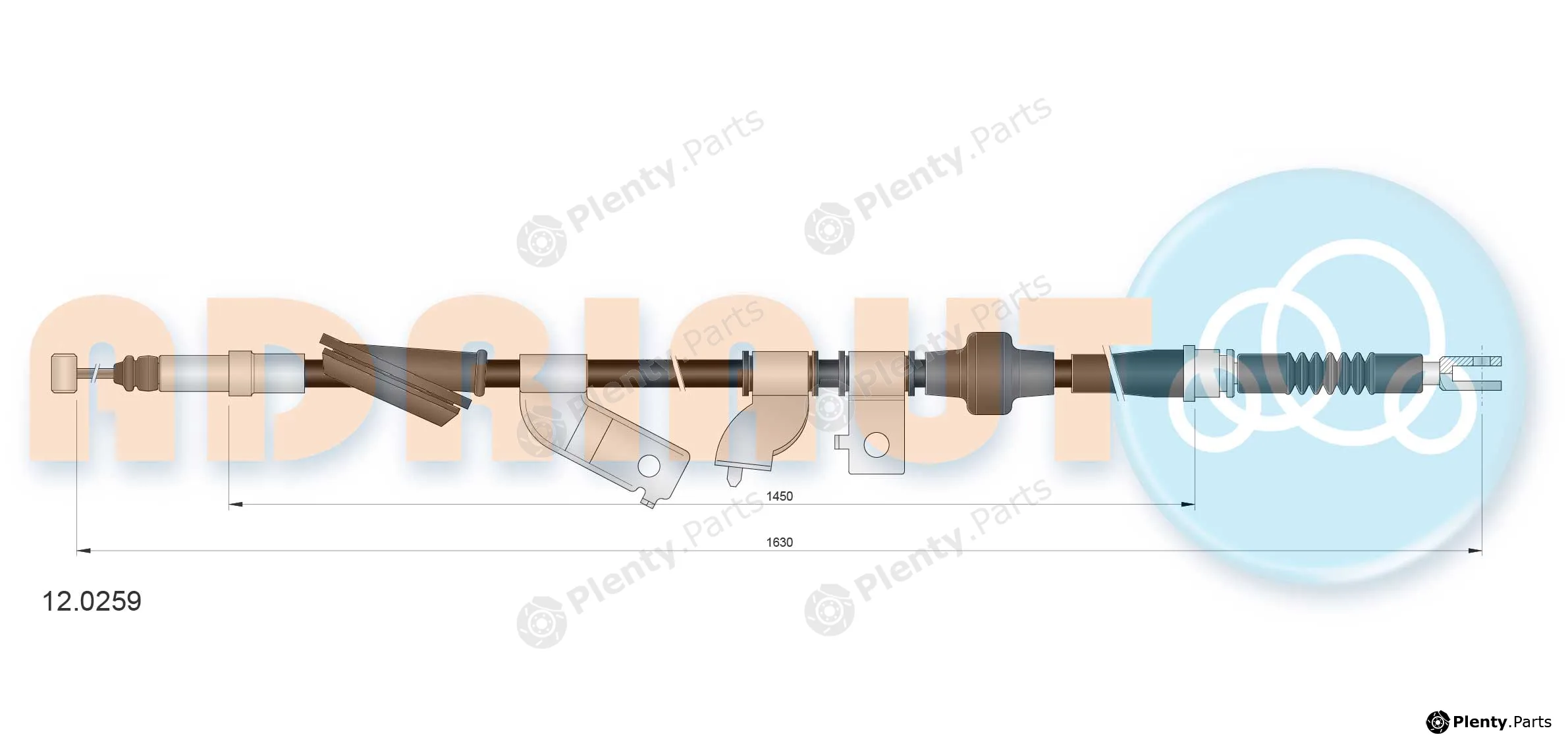 Adriauto 12.0259 — Cable Pull, parking brake