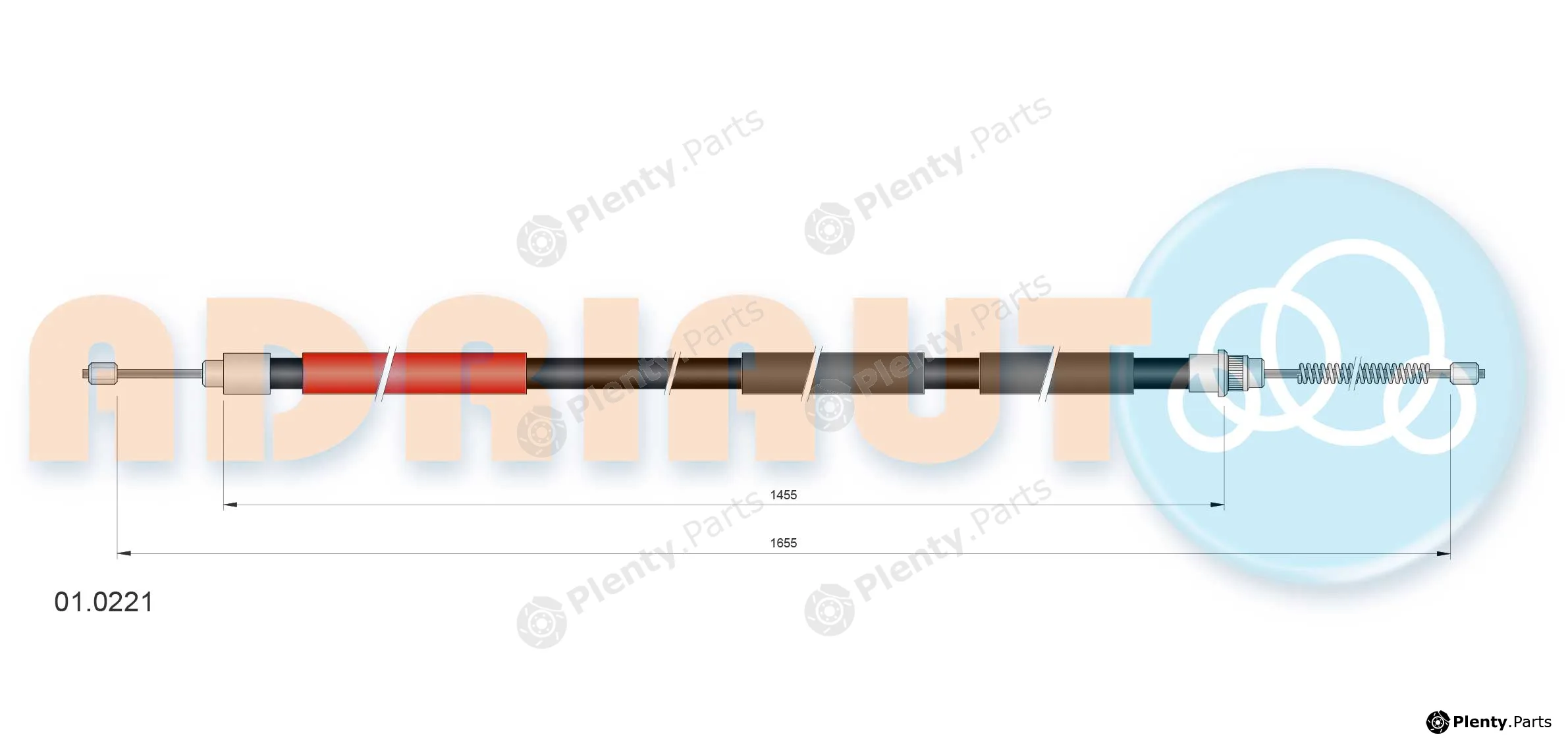 Adriauto 01.0221 — Cable Pull, parking brake
