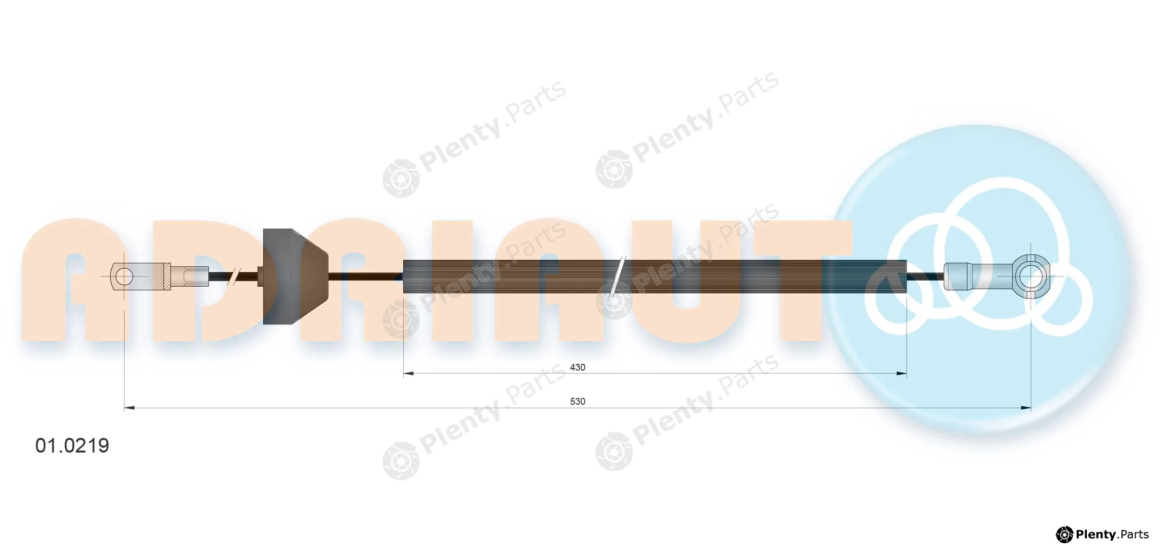 Adriauto 01.0219 — Cable Pull, parking brake