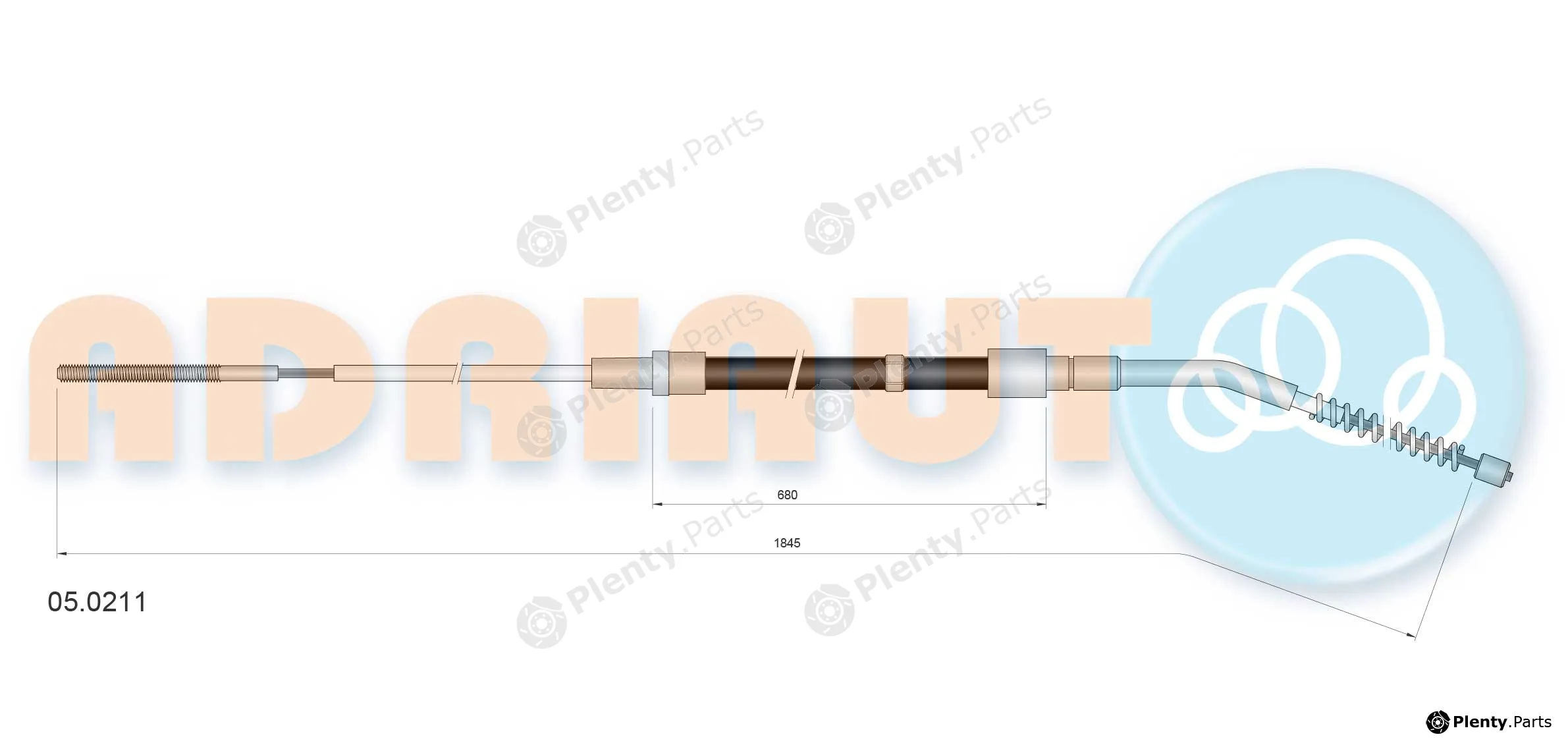 Adriauto 05.0211 — Cable Pull, parking brake