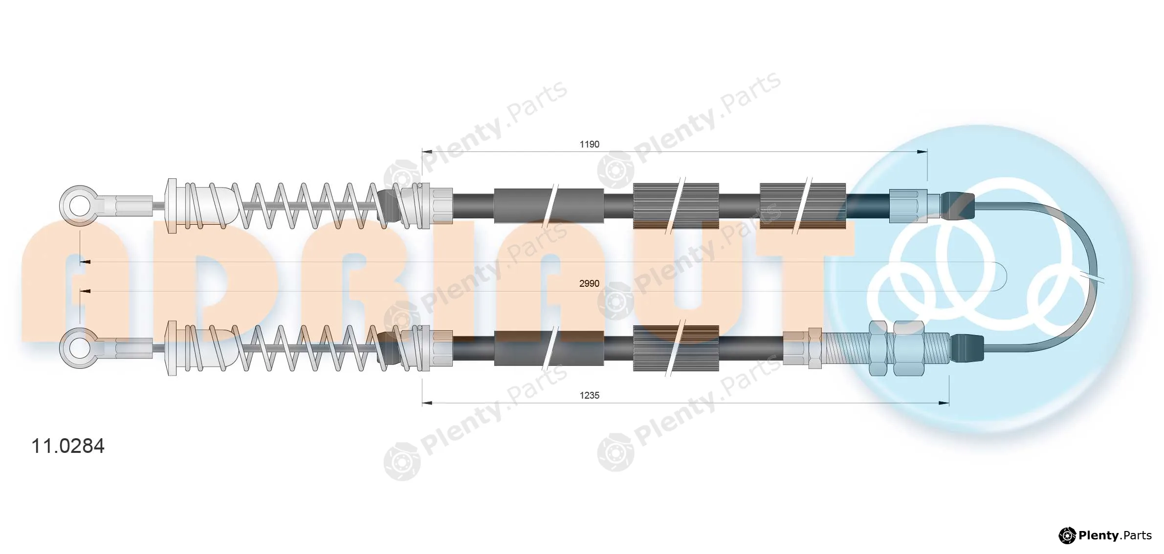 Adriauto 11.0284 — Cable Pull, parking brake