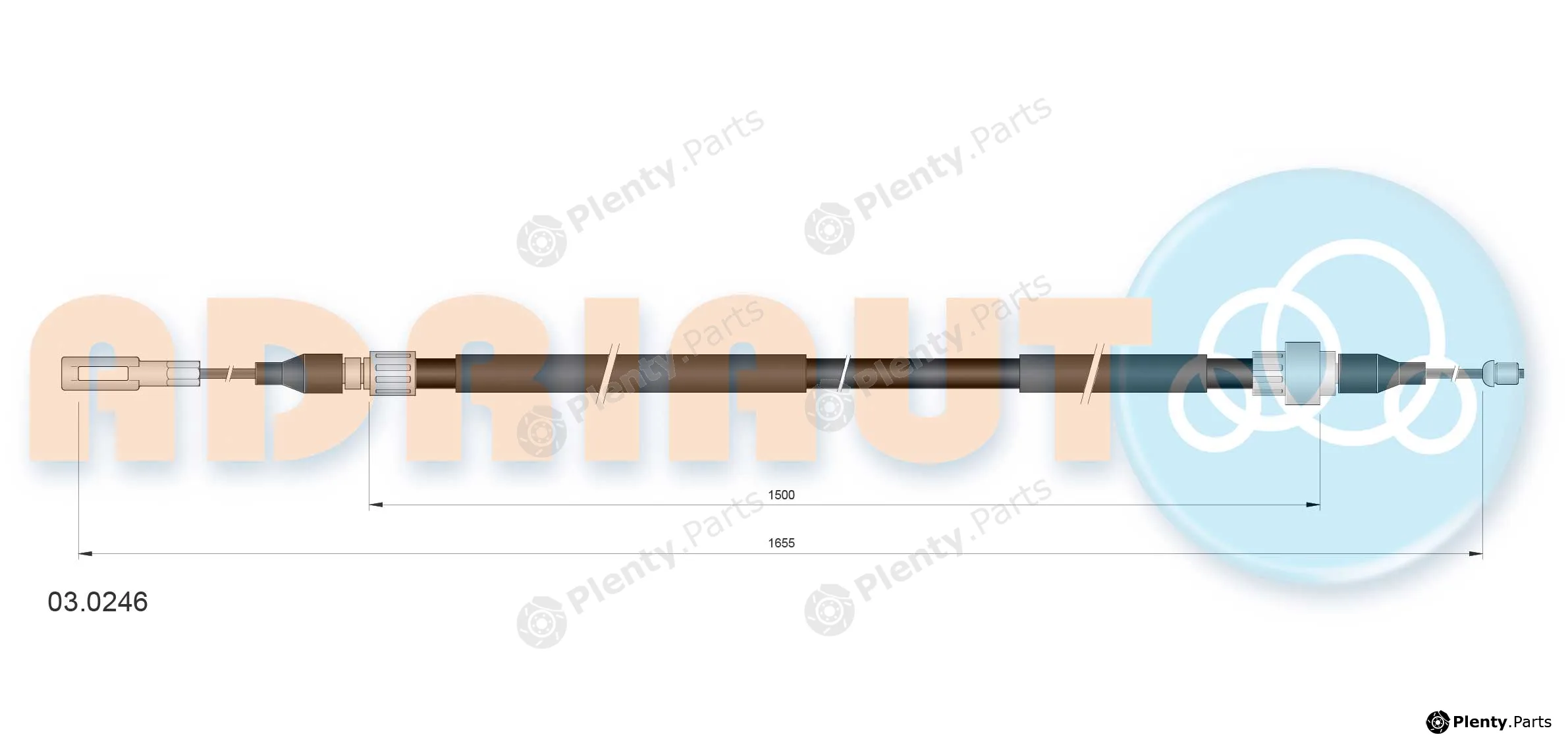 Adriauto 03.0246 — Cable Pull, parking brake