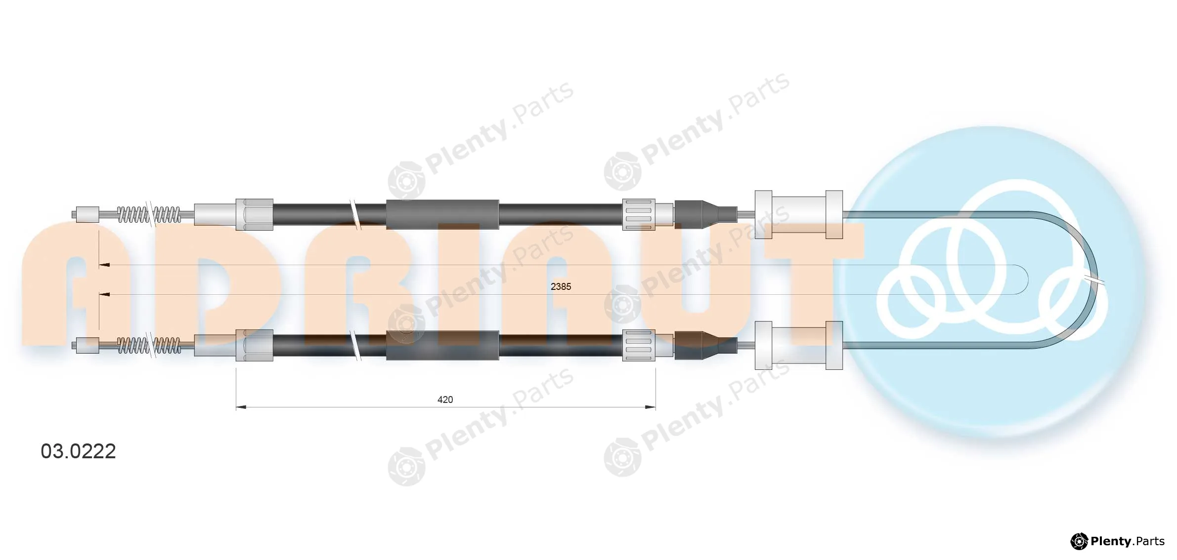 Adriauto 03.0222 — Cable Pull, parking brake