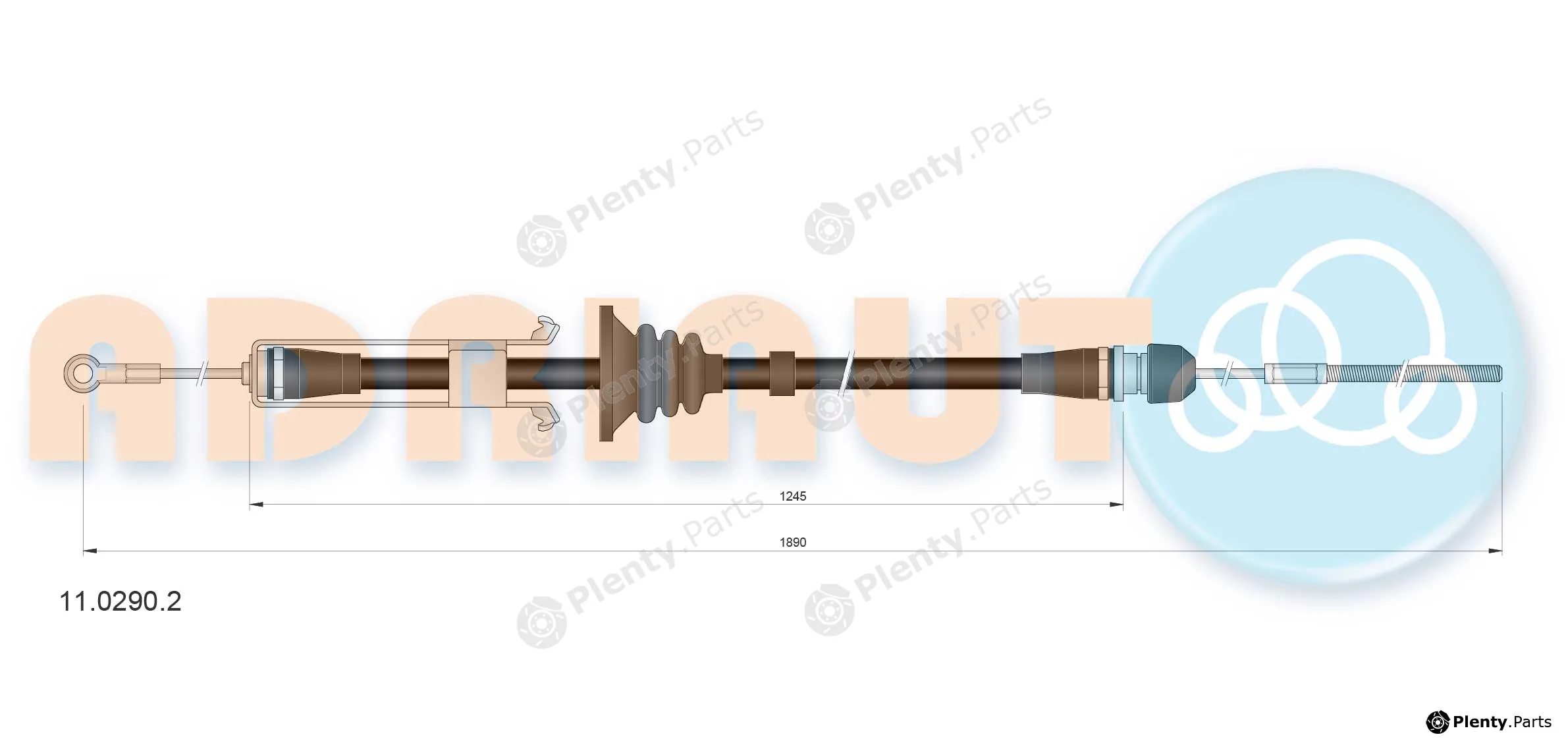 Adriauto 11.0290.2 — Cable Pull, parking brake