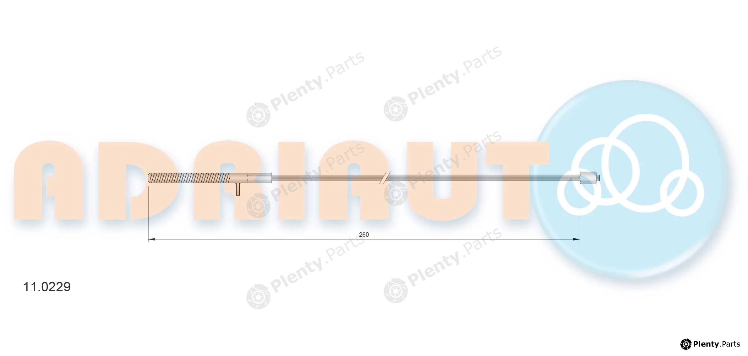 Adriauto 11.0229 — Cable Pull, parking brake