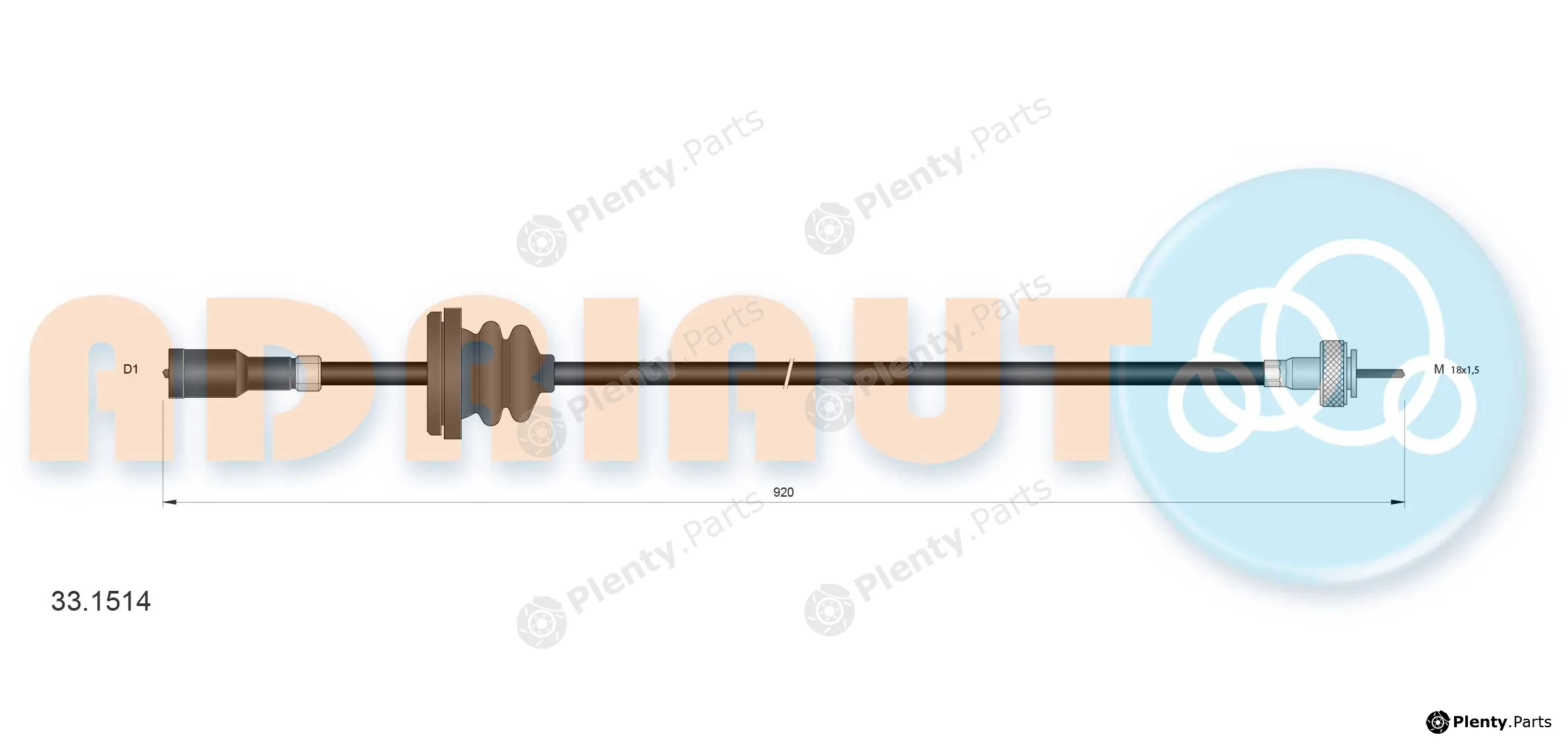 Adriauto 33.1514 — Speedometer Cable