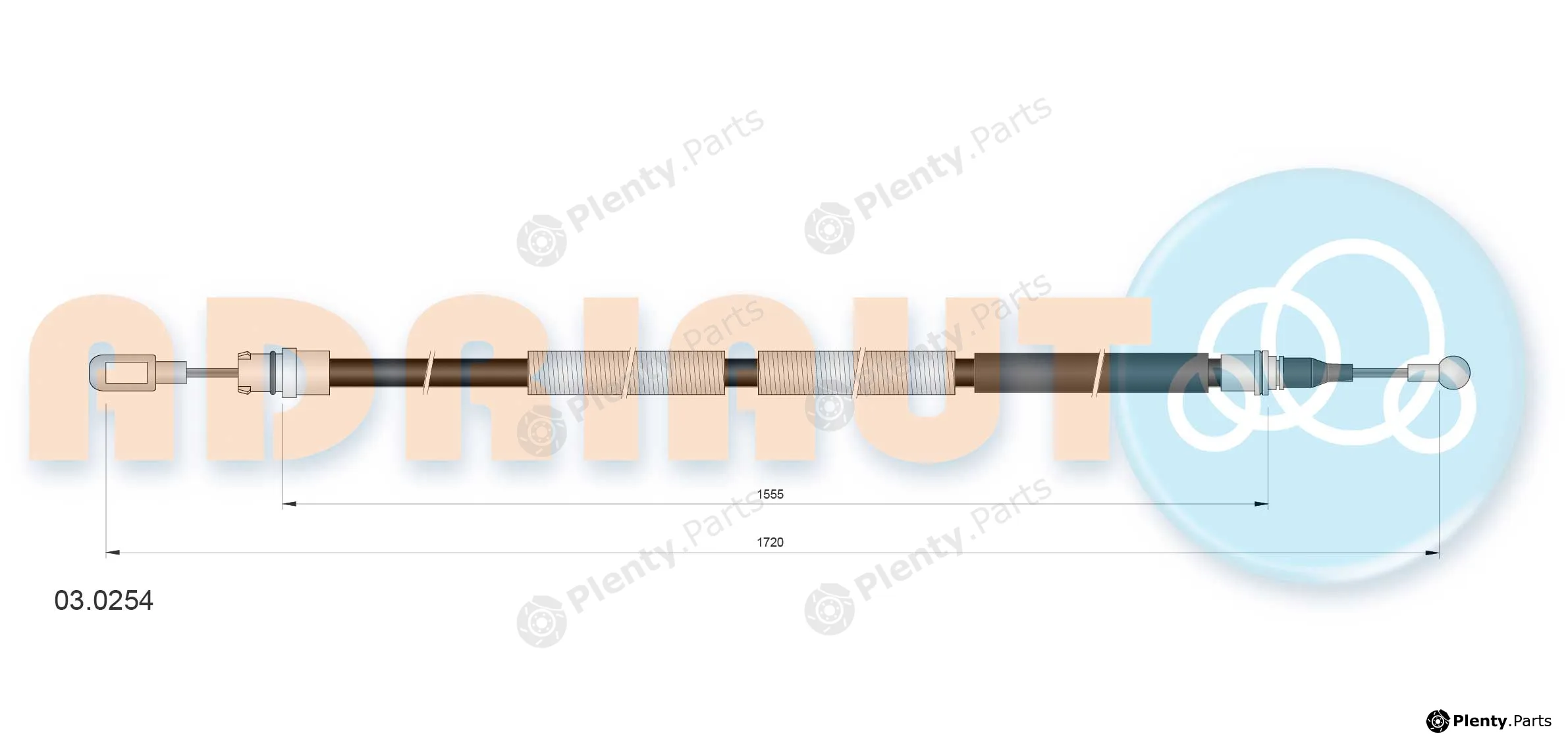 Adriauto 03.0254 — Cable Pull, parking brake