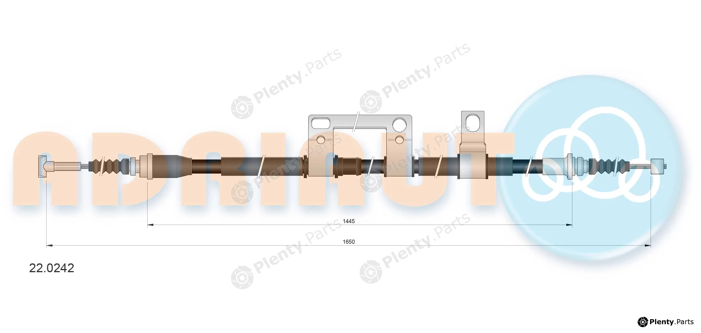 Adriauto 22.0242 — Cable Pull, parking brake
