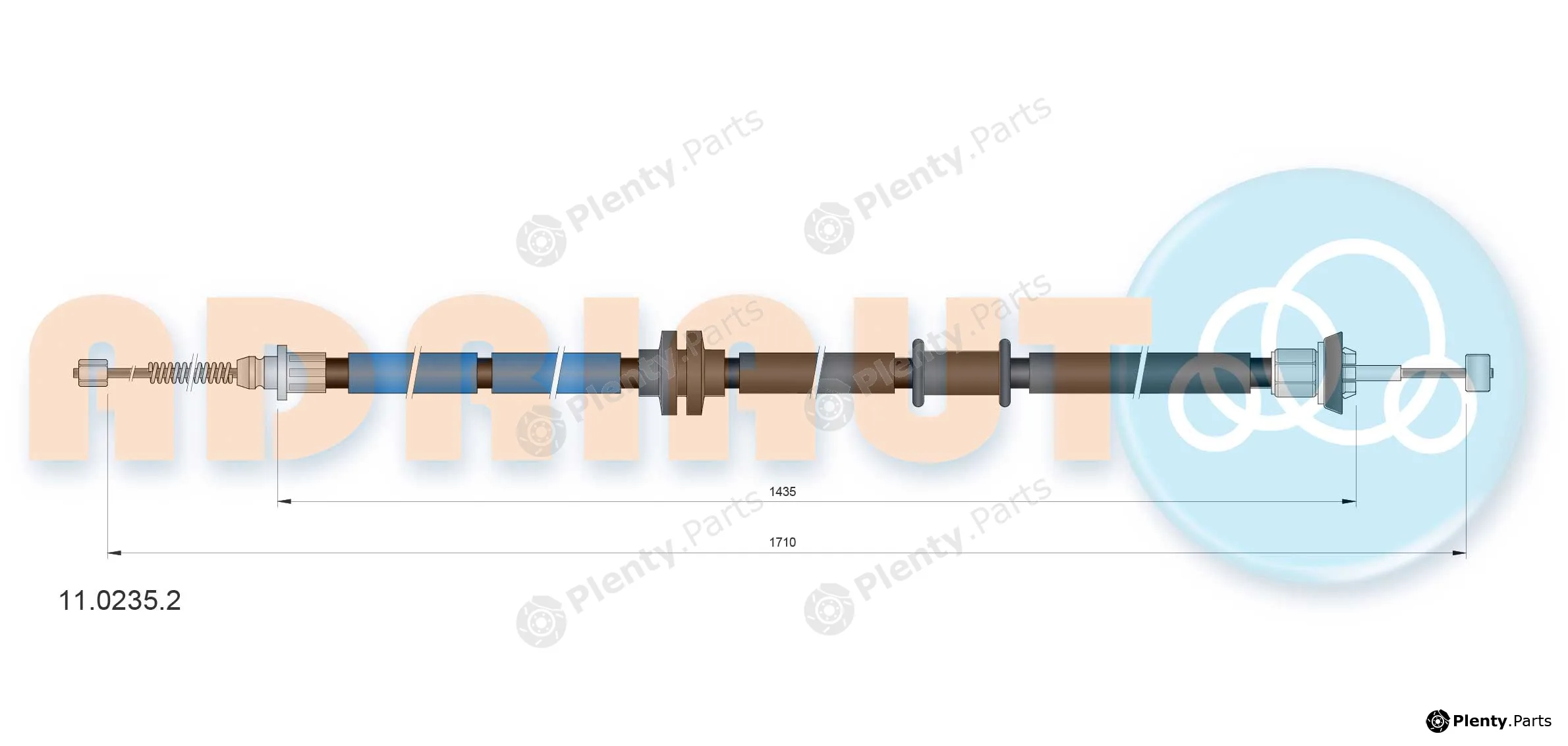 Adriauto 11.0235.2 — Cable Pull, parking brake