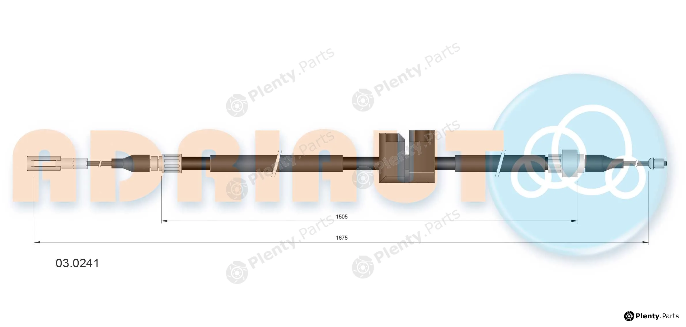 Adriauto 03.0241 — Cable Pull, parking brake