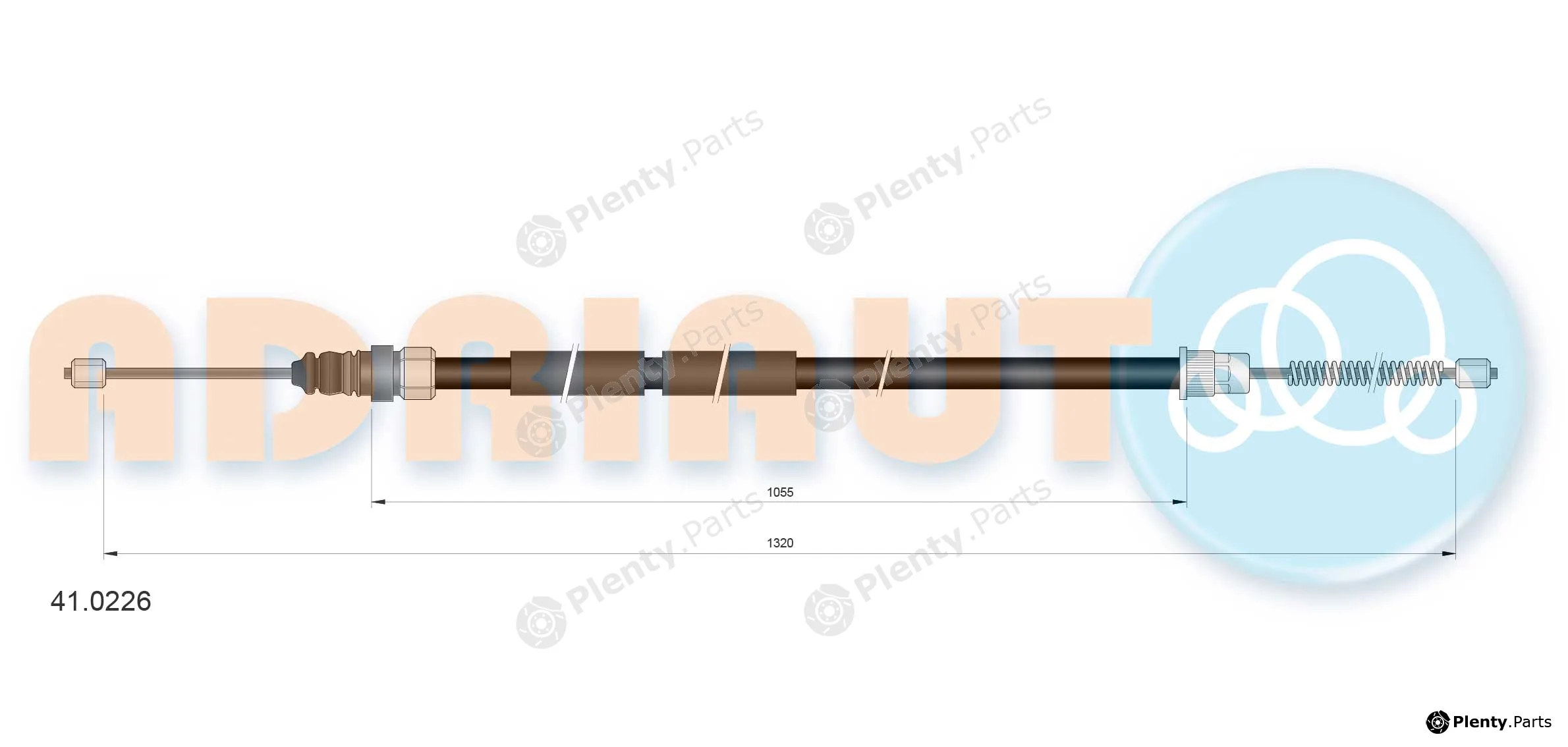 Adriauto 41.0226 — Cable Pull, parking brake