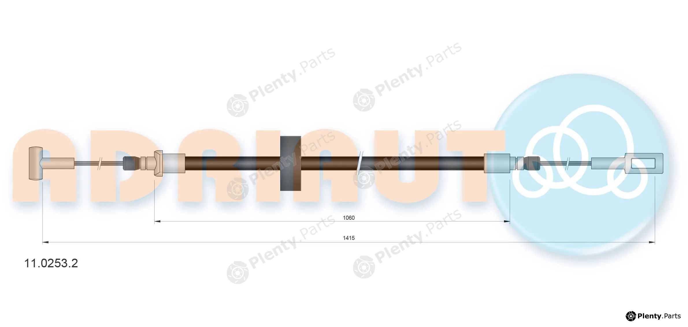 Adriauto 11.0253.2 — Cable Pull, parking brake