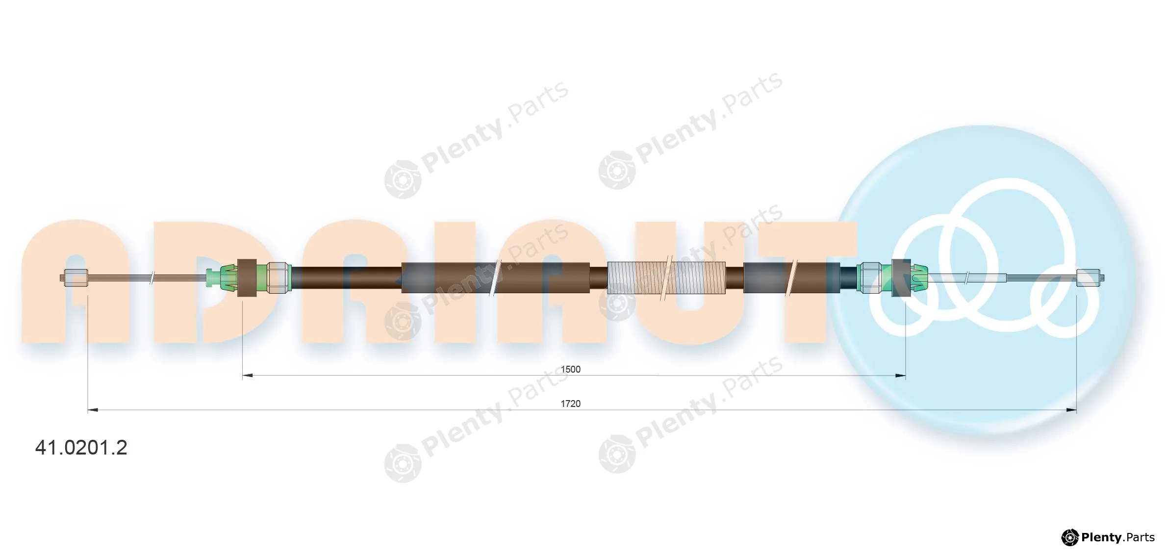 Adriauto 41.0201.2 — Cable Pull, parking brake
