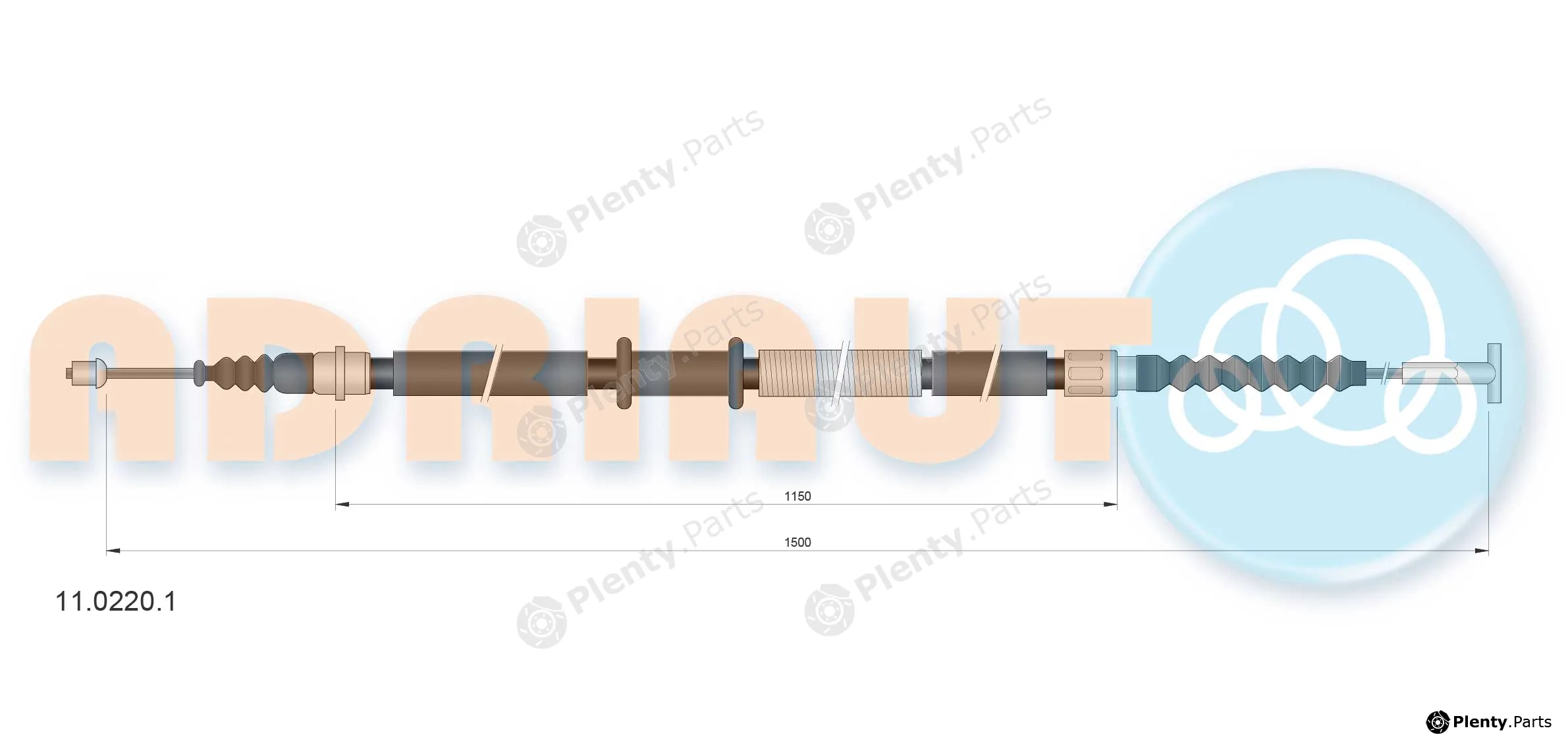 Adriauto 11.0220.1 — Cable Pull, parking brake