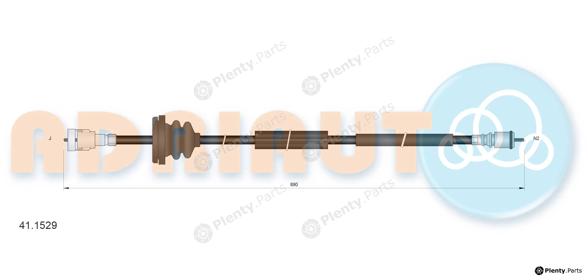 Adriauto 41.1529 — Speedometer Cable