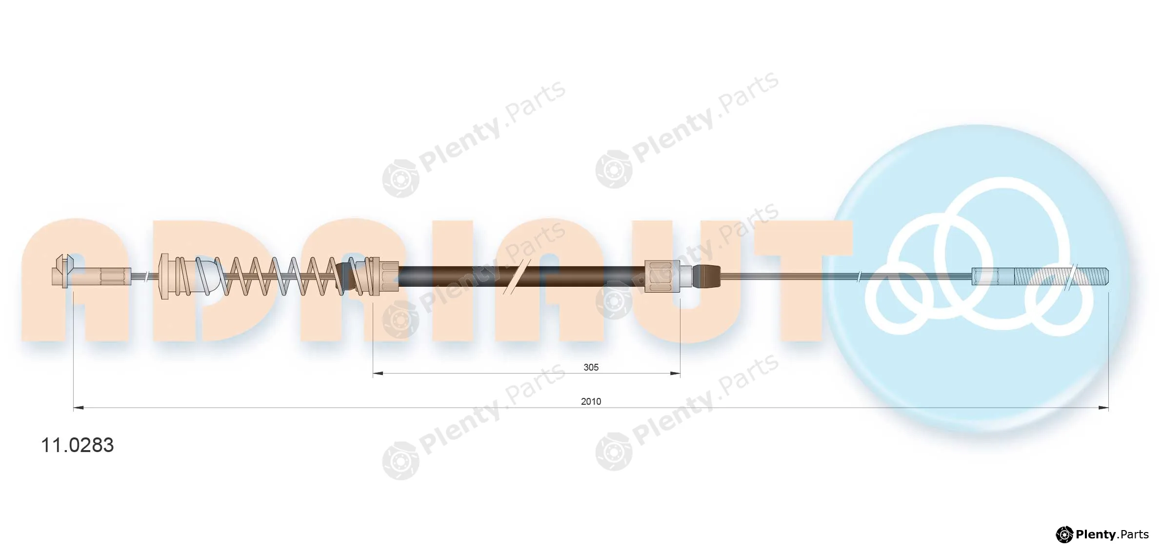 Adriauto 11.0283 — Cable Pull, parking brake