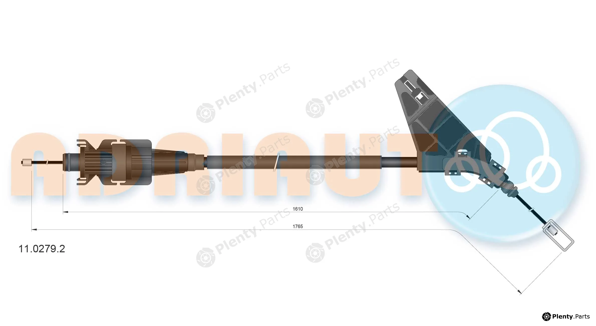 Adriauto 11.0279.2 — Cable Pull, parking brake