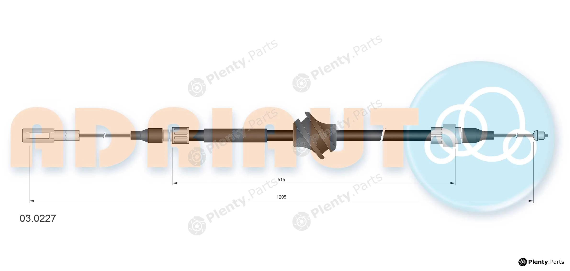 Adriauto 03.0227 — Cable Pull, parking brake