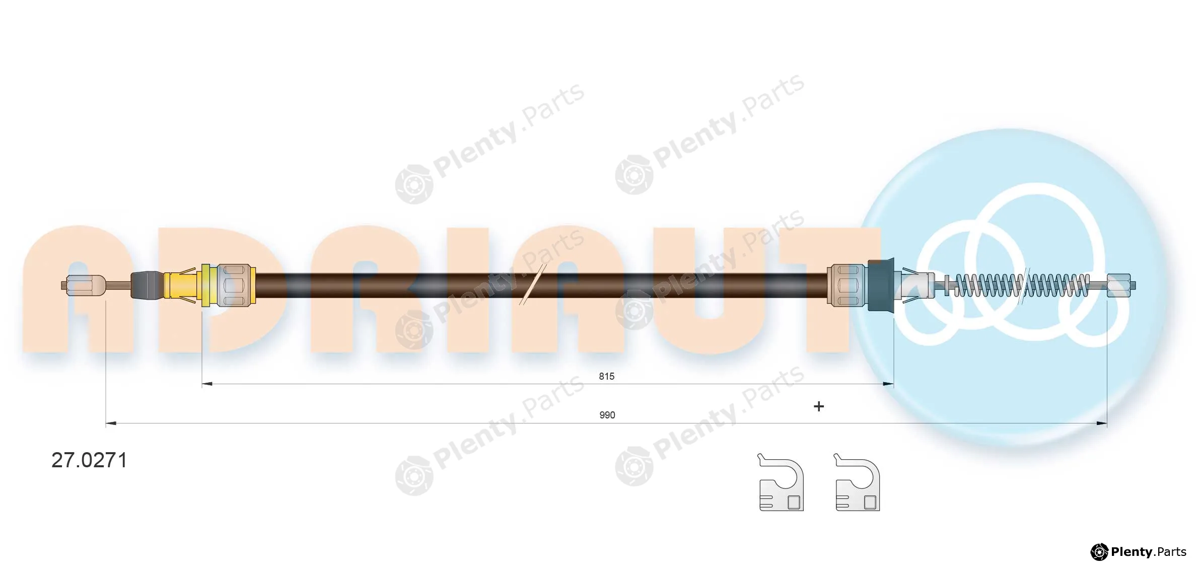 Adriauto 27.0271 — Cable Pull, parking brake