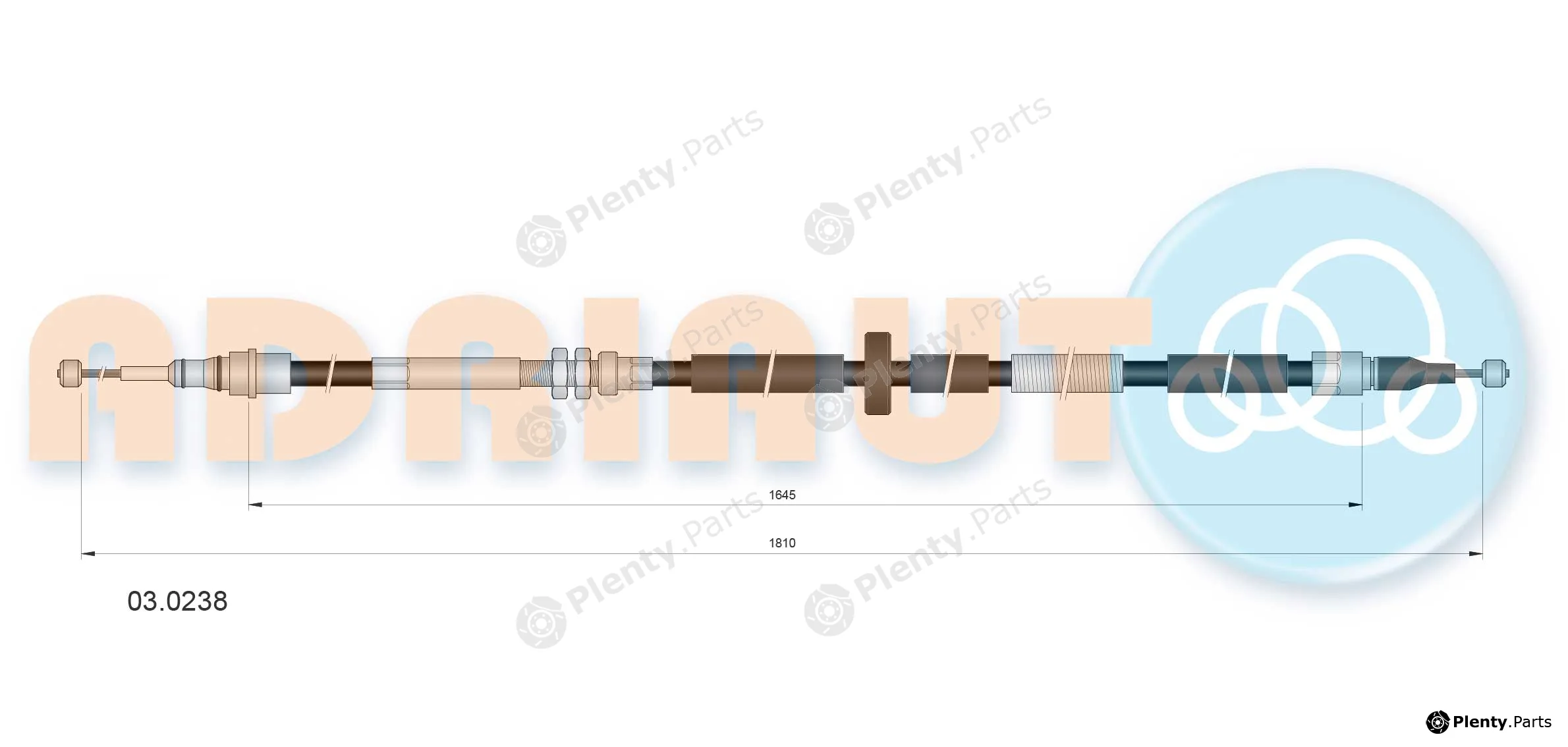Adriauto 03.0238 — Cable Pull, parking brake