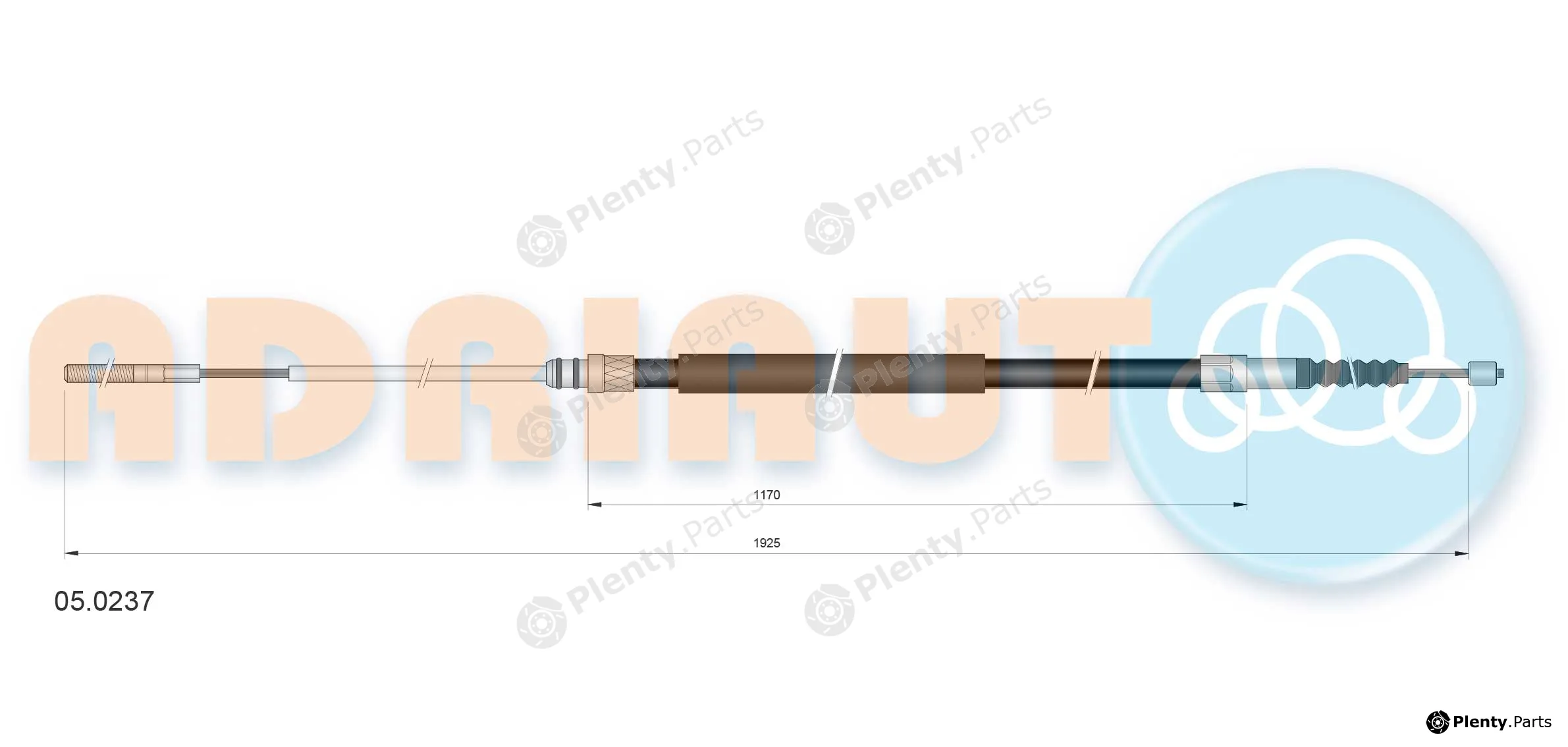 Adriauto 05.0237 — Cable Pull, parking brake