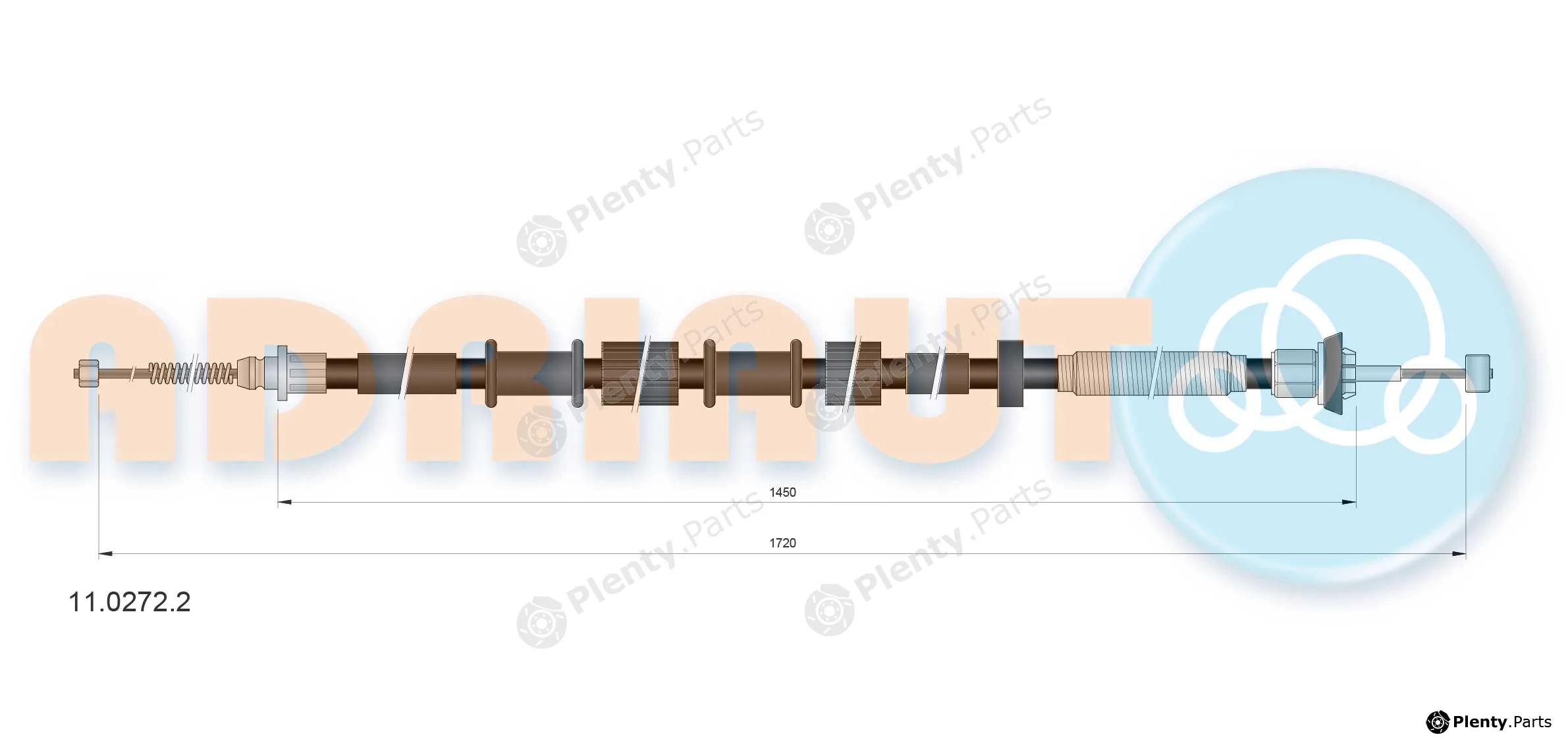 Adriauto 11.0272.2 — Cable Pull, parking brake