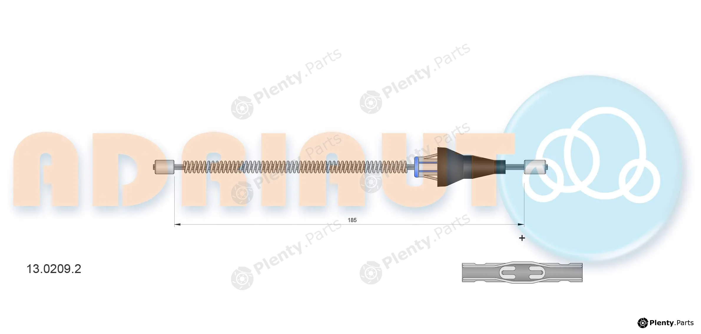 Adriauto 13.0209.2 — Cable Pull, parking brake