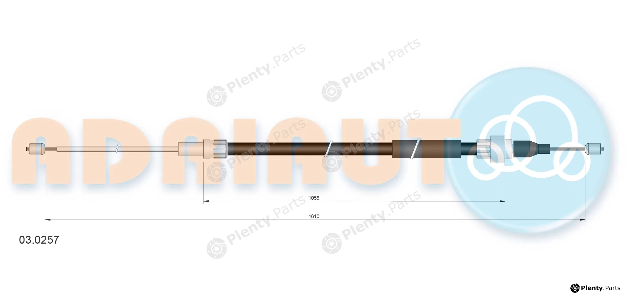Adriauto 03.0257 — Cable Pull, parking brake