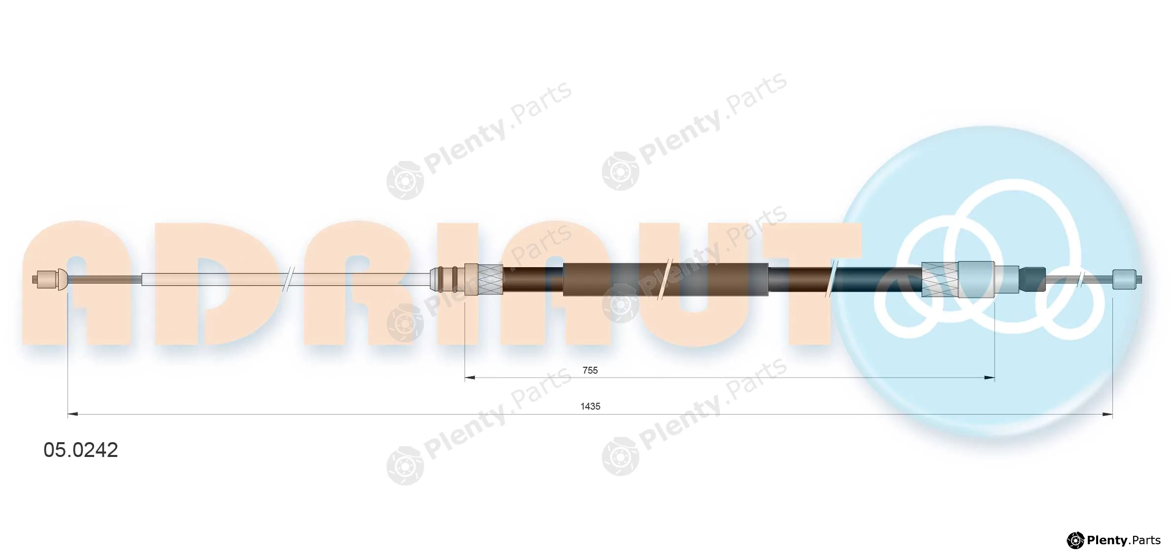 Adriauto 05.0242 — Cable Pull, parking brake