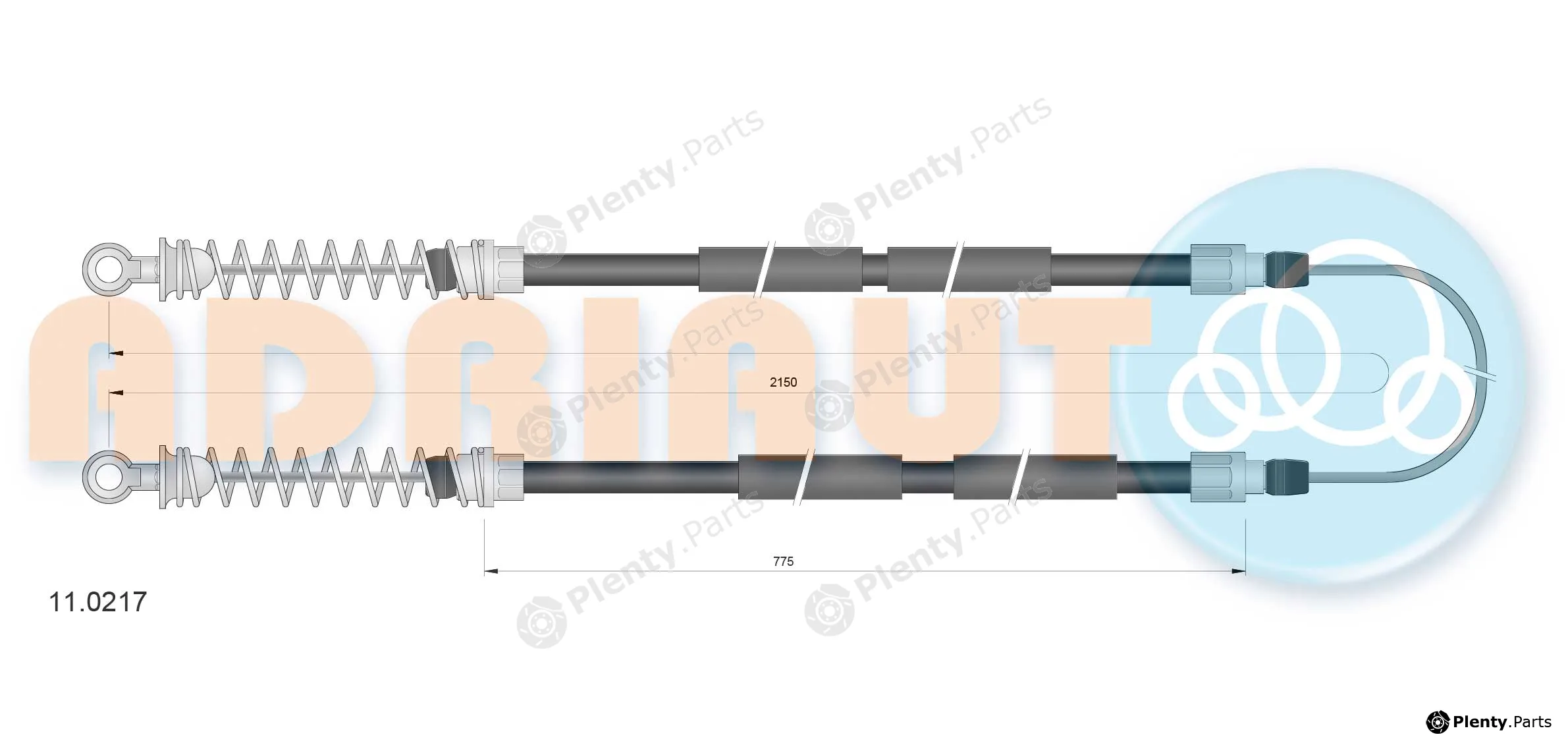 Adriauto 11.0217 — Cable Pull, parking brake