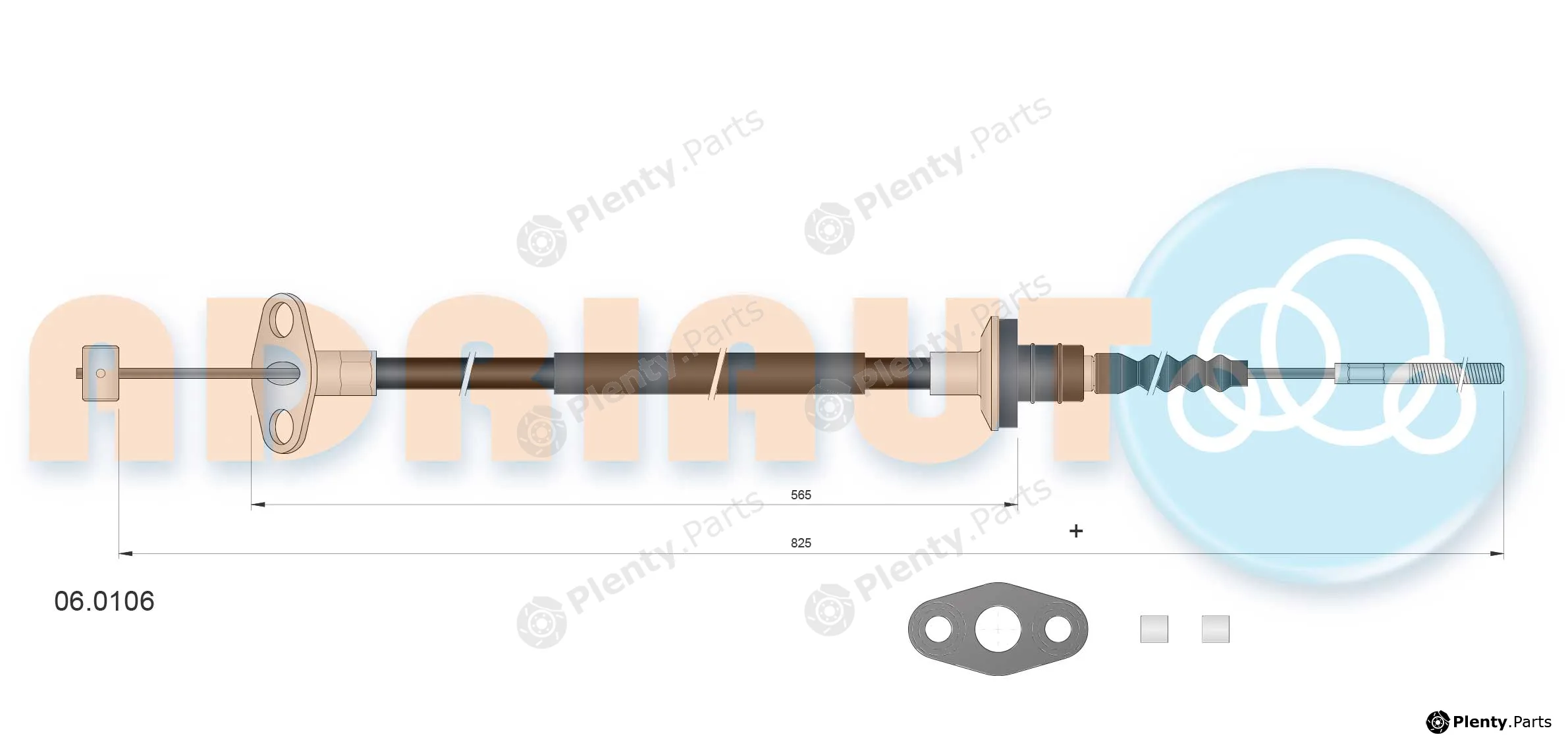 Adriauto 06.0106 — Cable Pull, clutch control