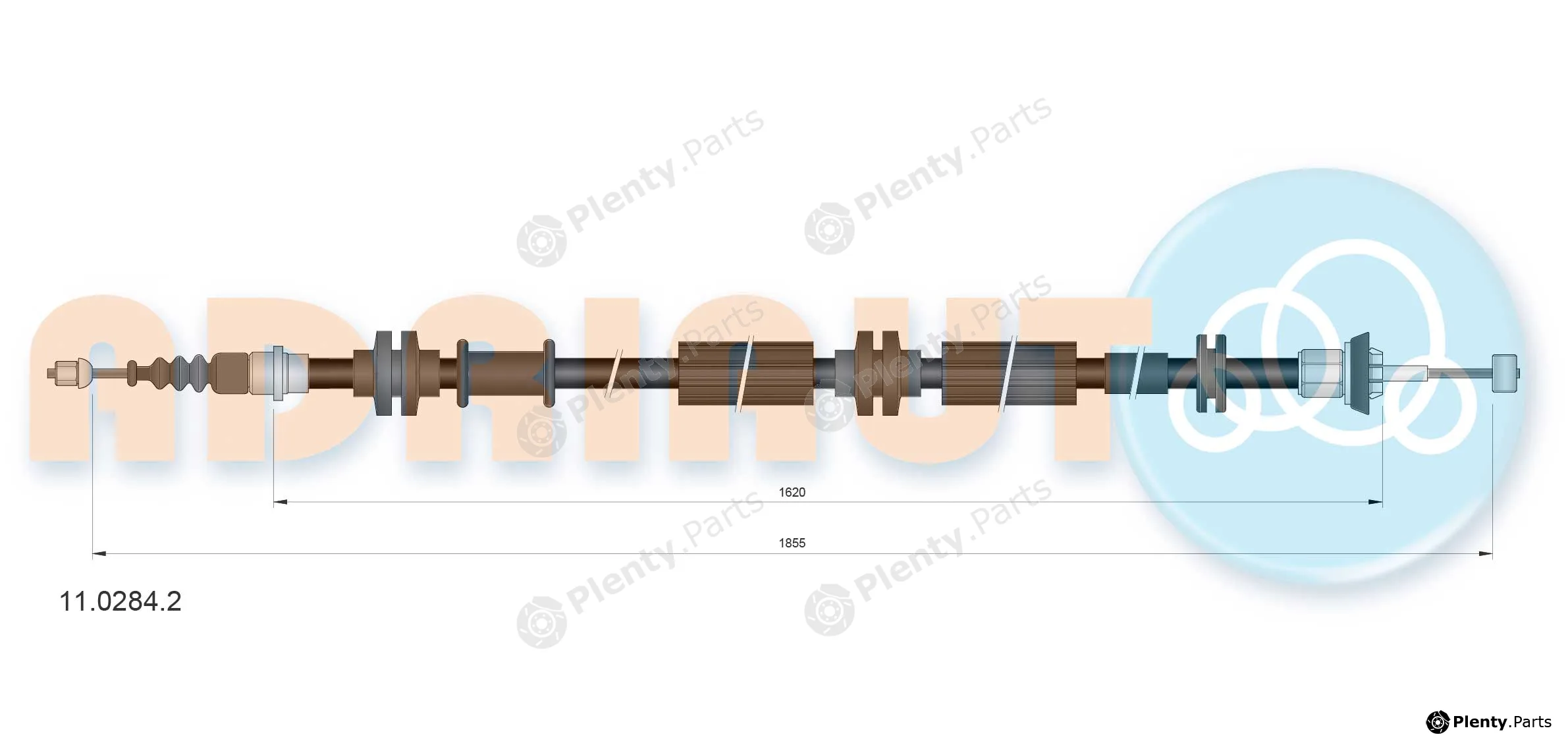 Adriauto 11.0284.2 — Cable Pull, parking brake