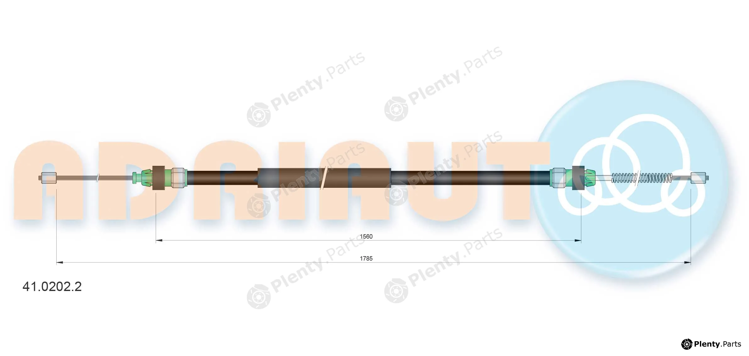 Adriauto 41.0202.2 — Cable Pull, parking brake
