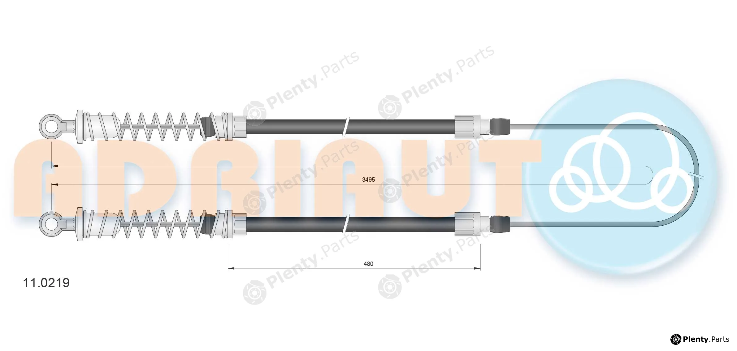 Adriauto 11.0219 — Cable Pull, parking brake