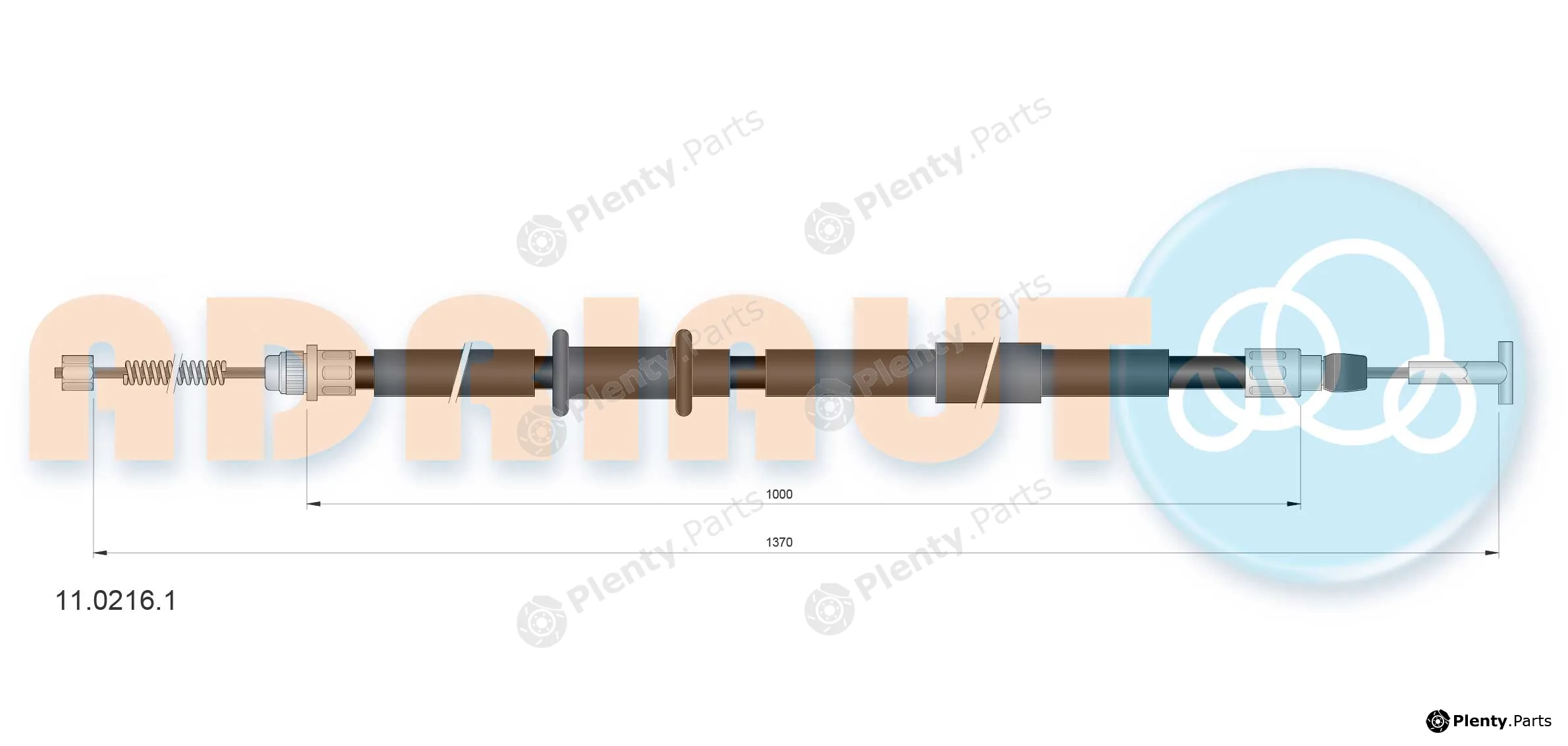 Adriauto 11.0216.1 — Cable Pull, parking brake