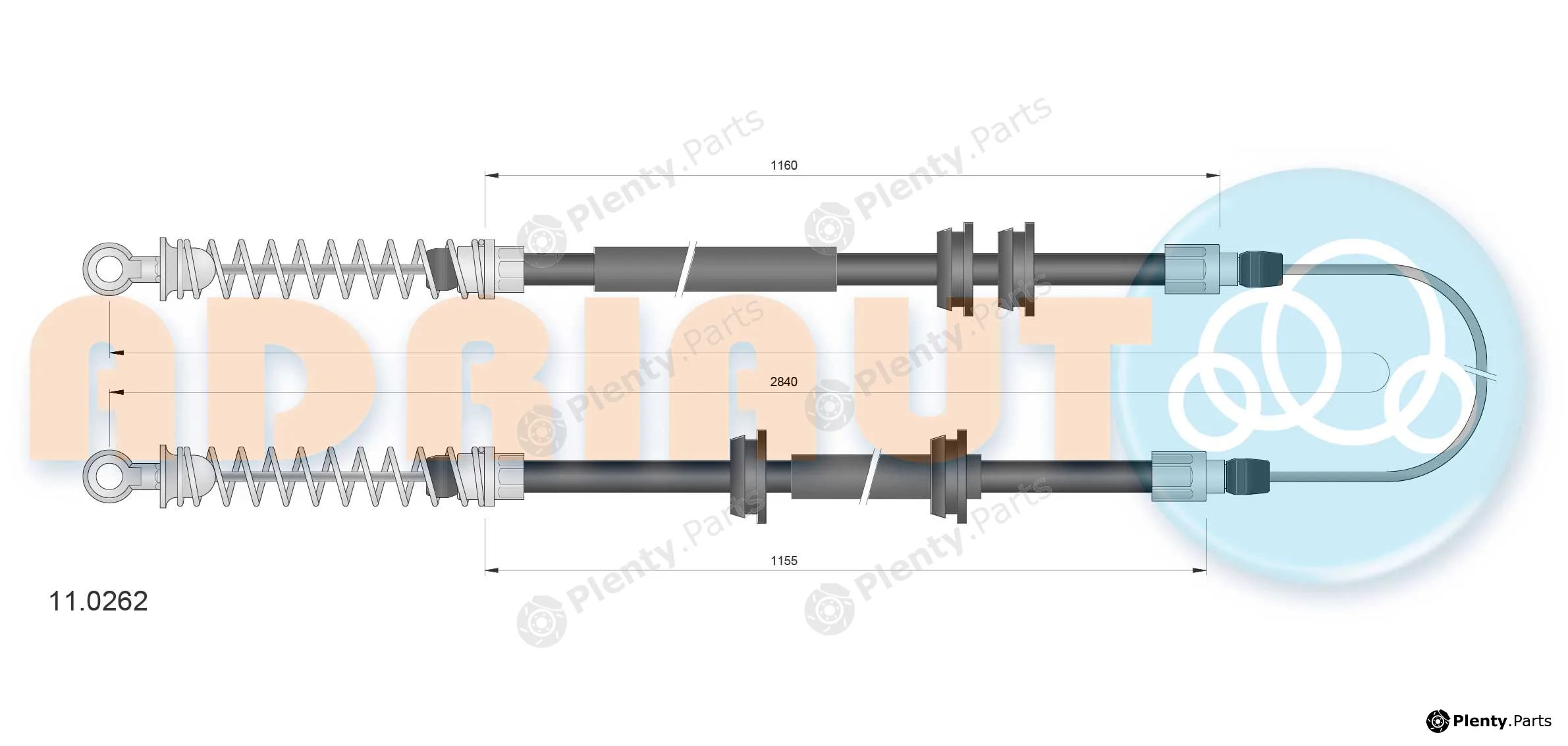 Adriauto 11.0262 — Cable Pull, parking brake