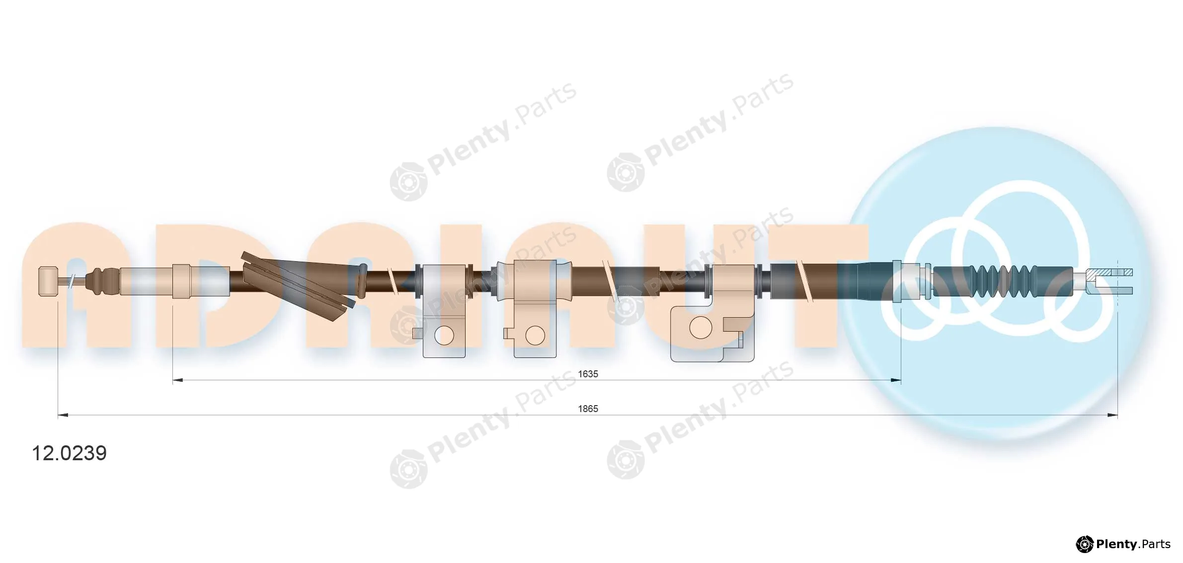 Adriauto 12.0239 — Cable Pull, parking brake