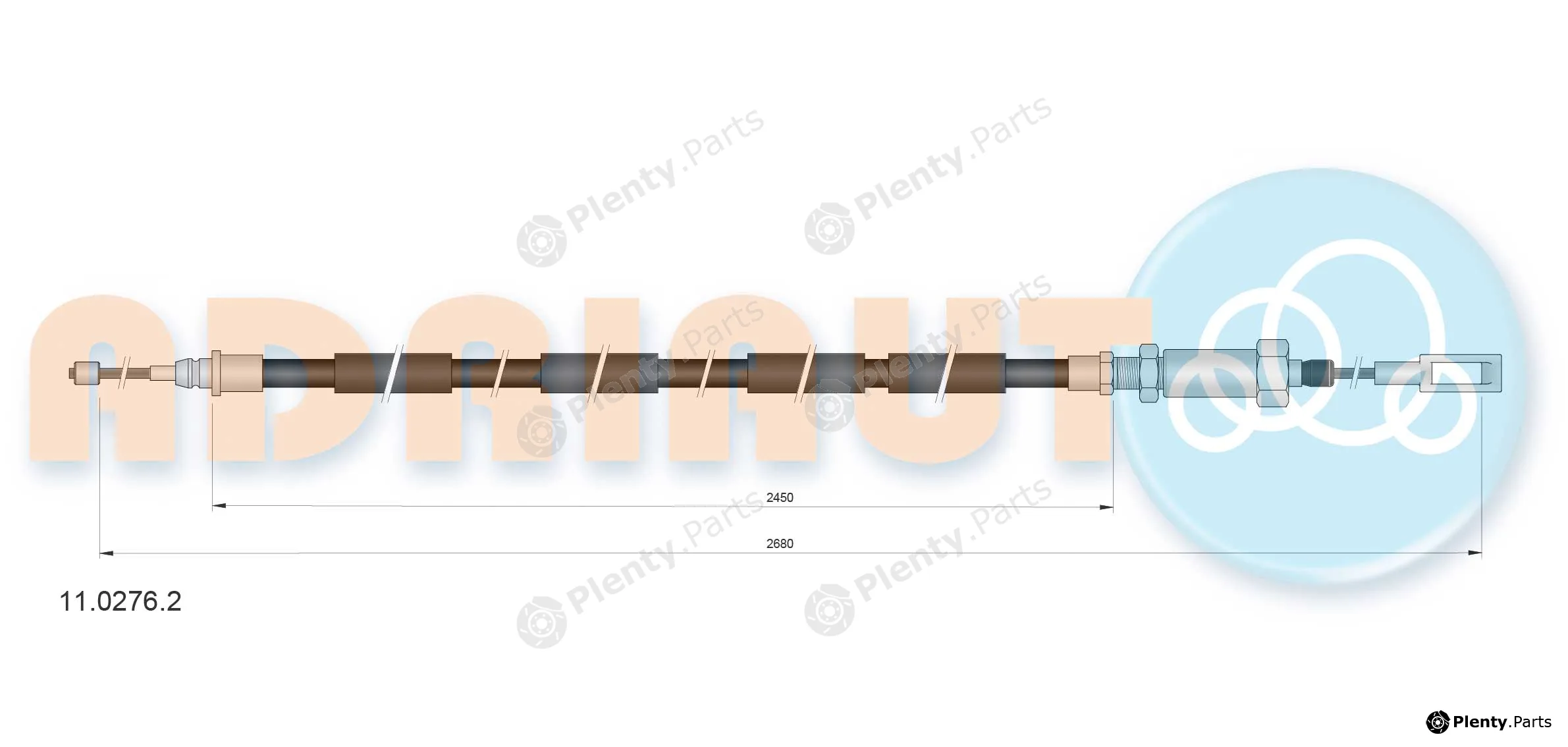 Adriauto 11.0276.2 — Cable Pull, parking brake