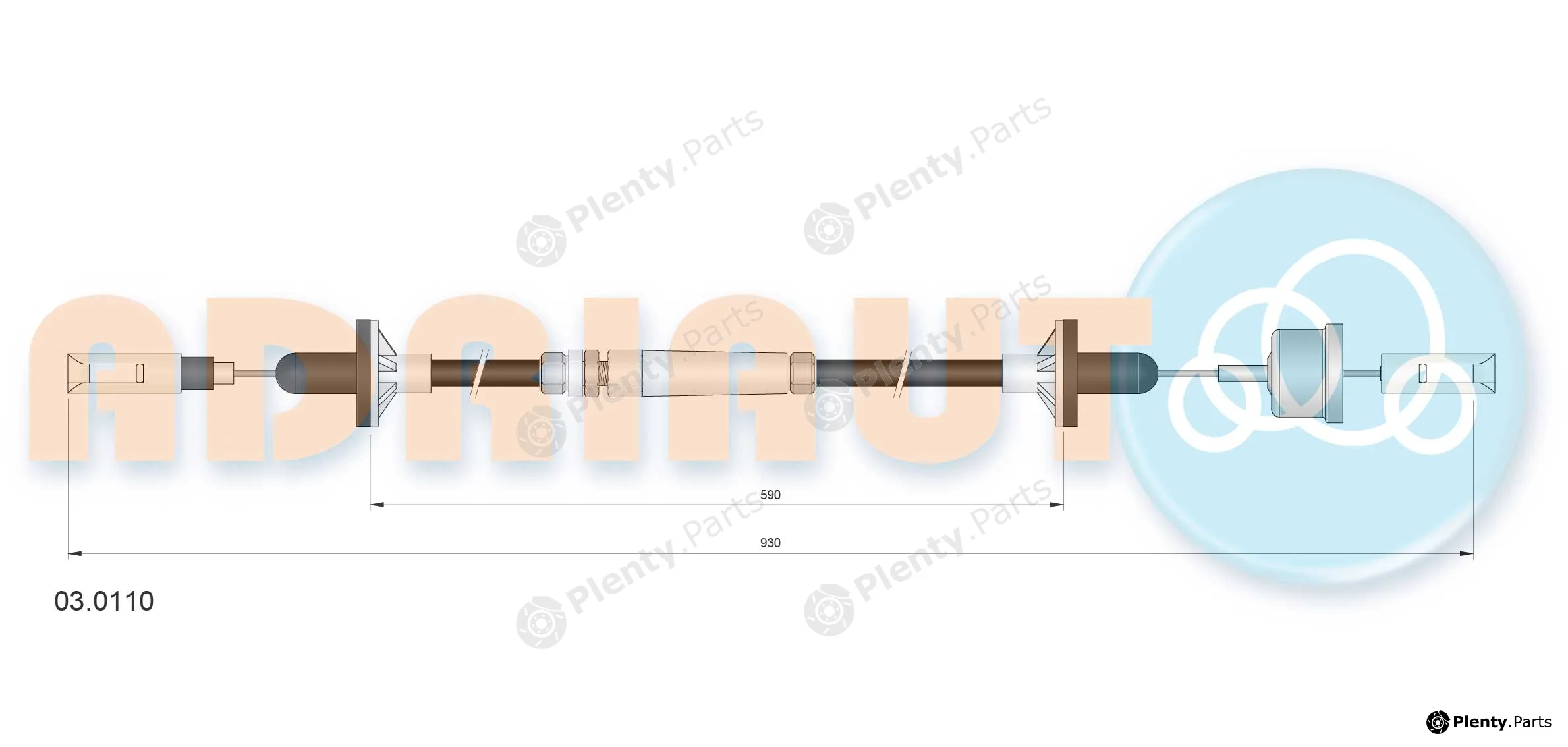 Adriauto 03.0110 — Cable Pull, clutch control