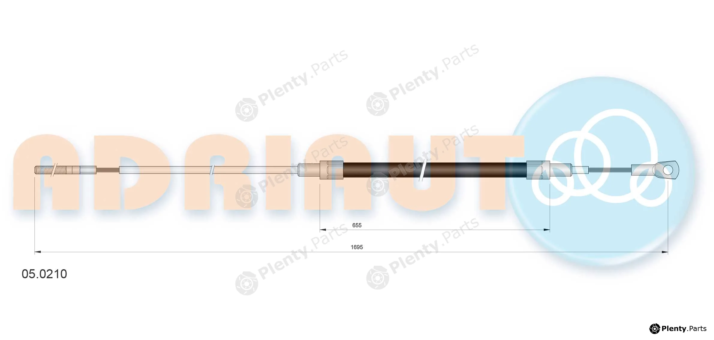 Adriauto 05.0210 — Cable Pull, parking brake