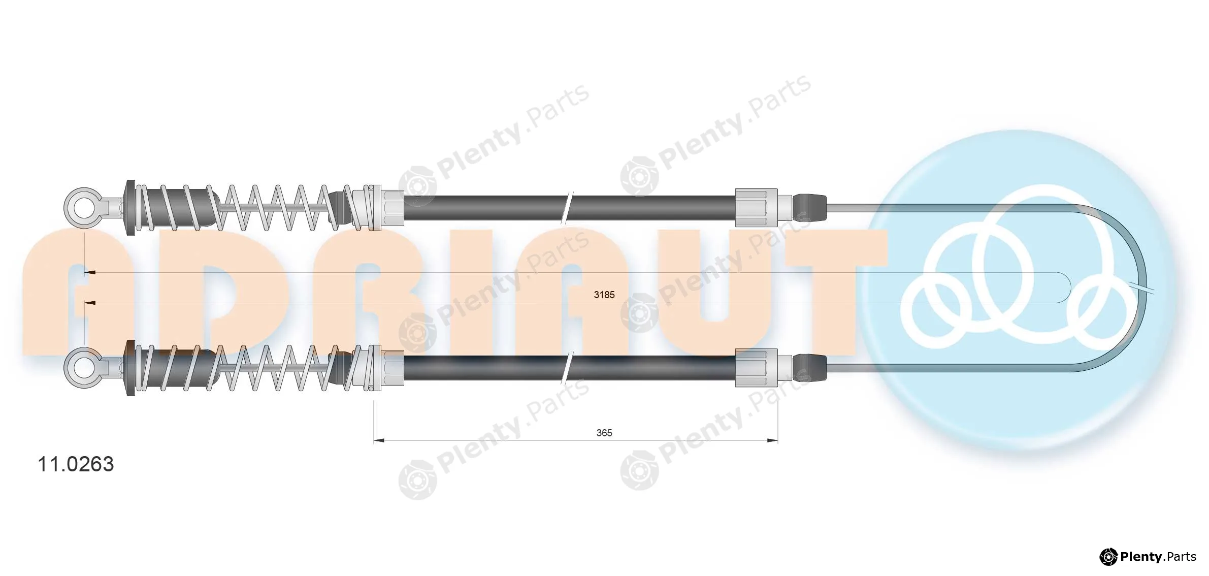Adriauto 11.0263 — Cable Pull, parking brake