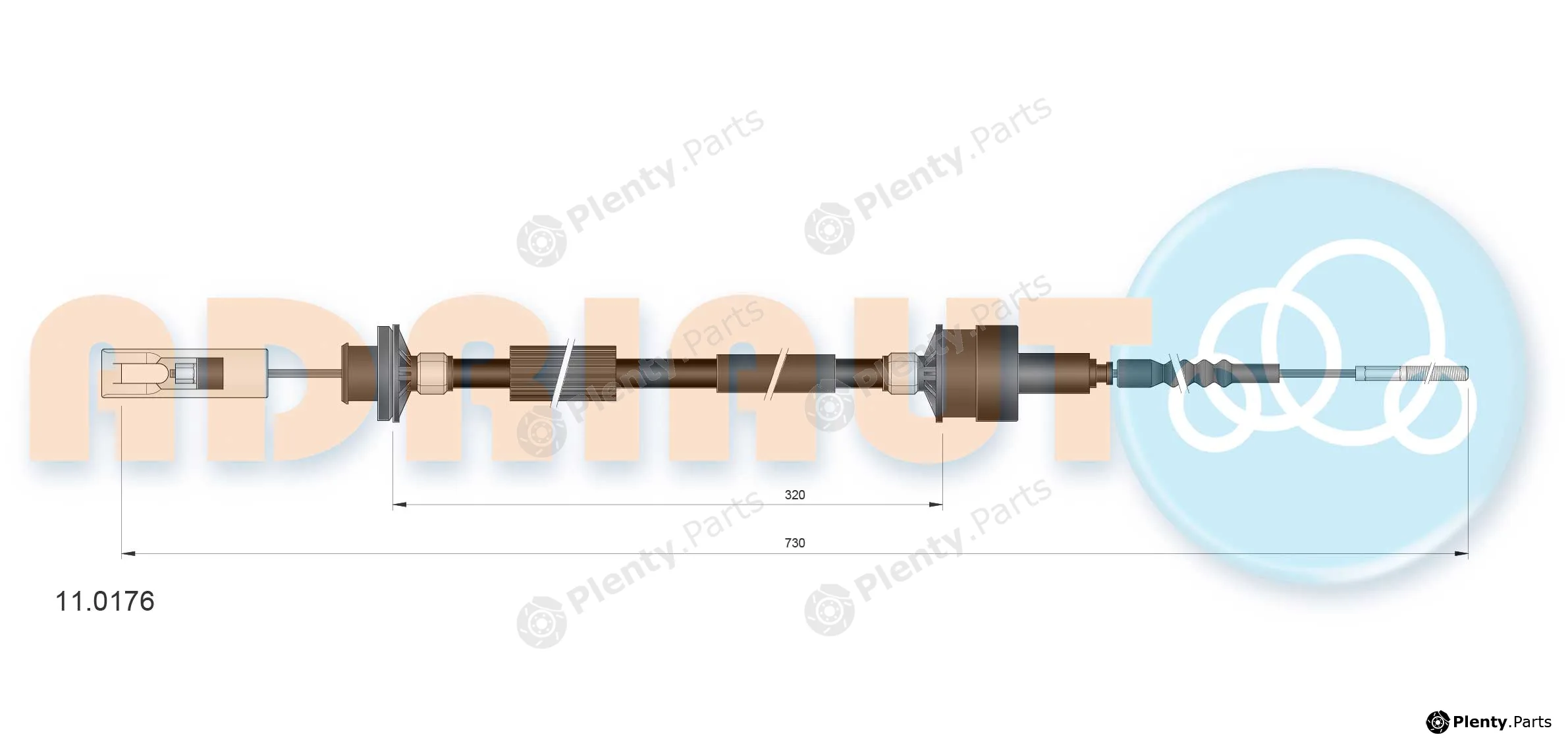 Adriauto 11.0176 — Cable Pull, clutch control