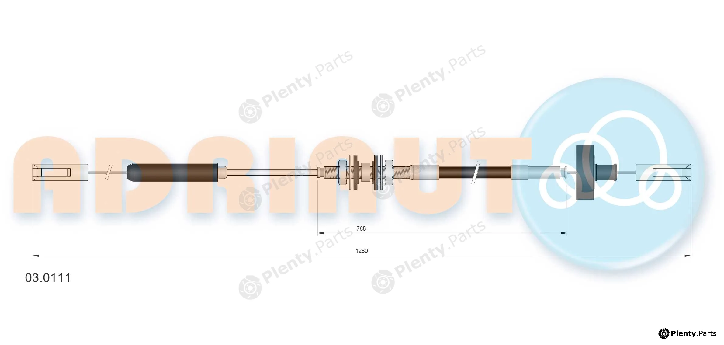 Adriauto 03.0111 — Cable Pull, clutch control