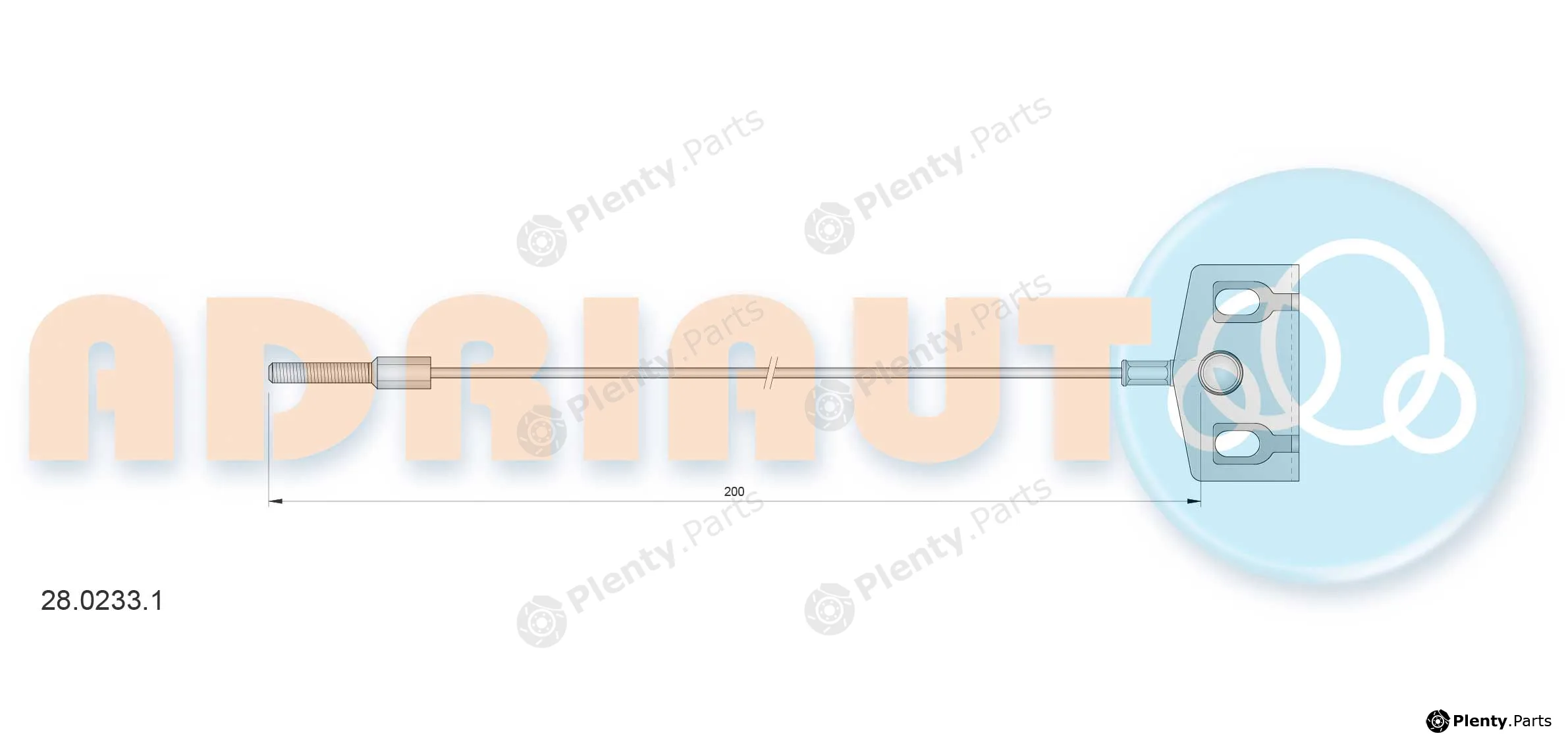 Adriauto 28.0233.1 — Cable Pull, parking brake